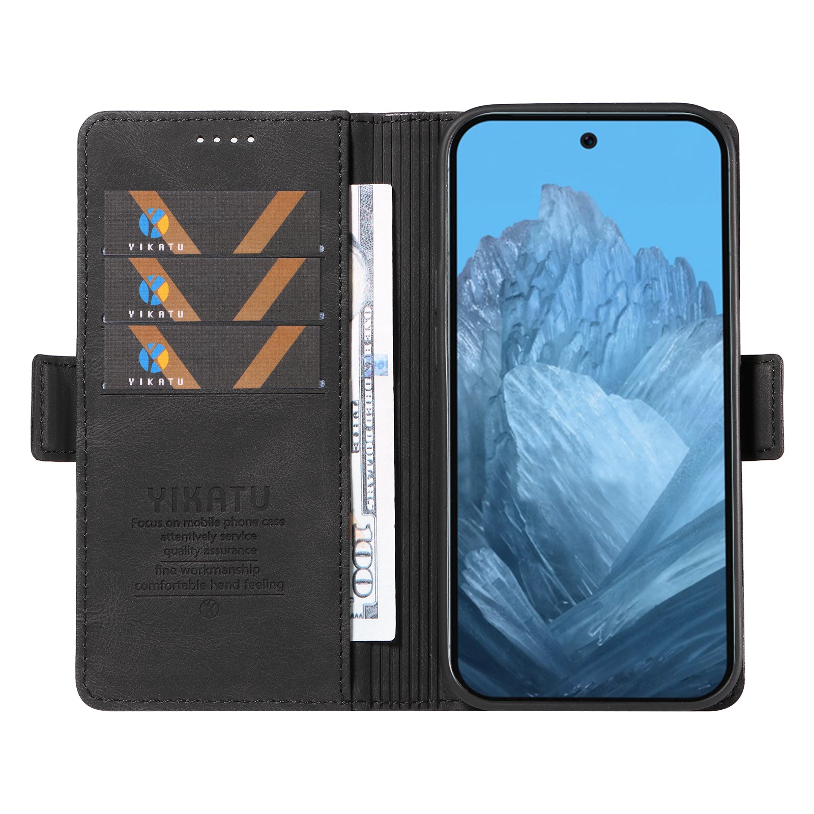 YIKATU YK-004 For Google Pixel 9 Shockproof Case Skin-Touch Leather Phone Cover