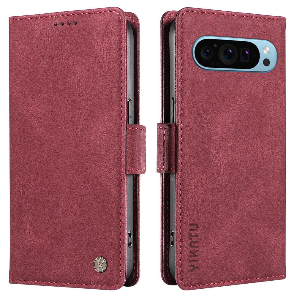YIKATU YK-004 For Google Pixel 9 Shockproof Case Skin-Touch Leather Phone Cover