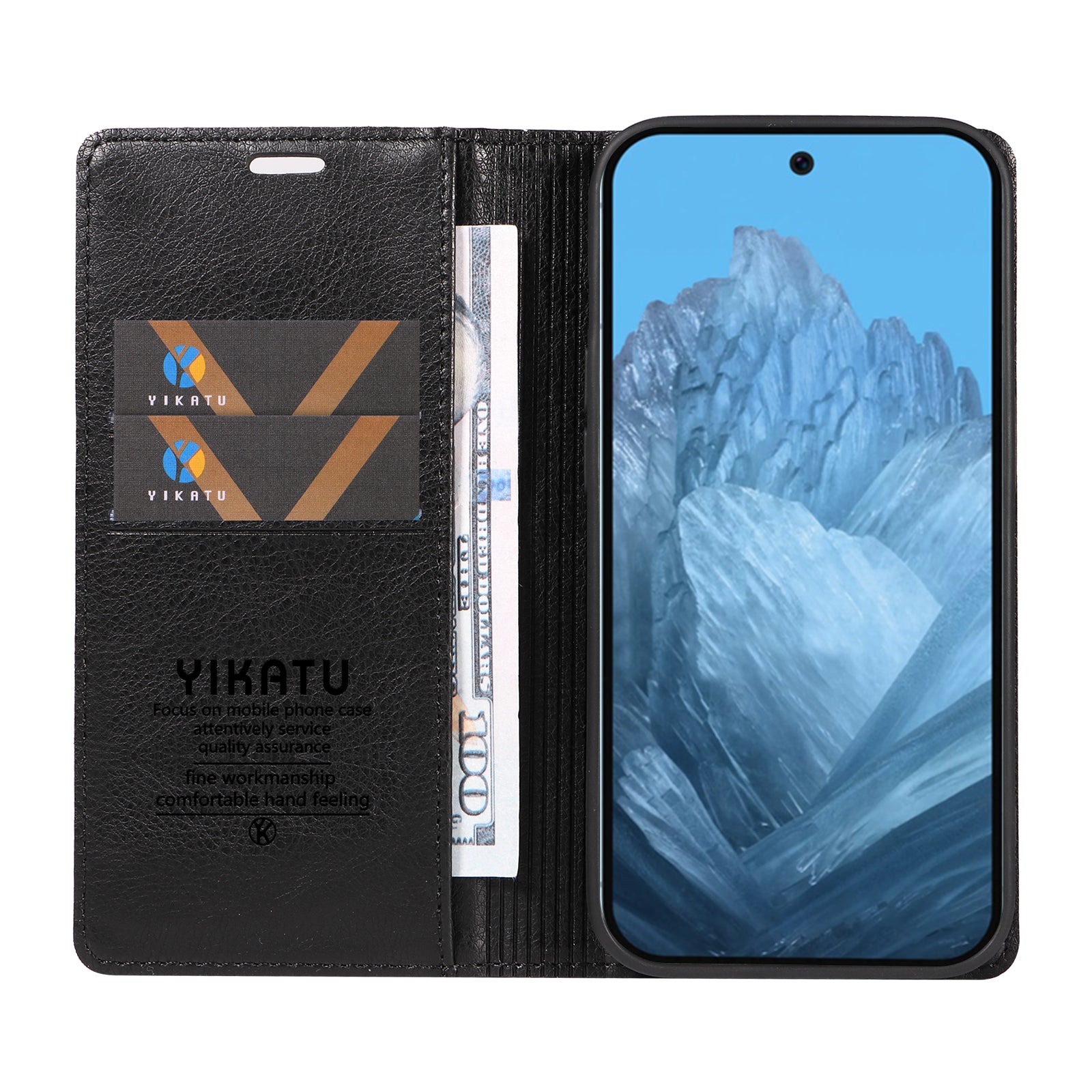 YIKATU YK-006 For Google Pixel 9 Case PU Leather Magnetic Closure Wallet Phone Cover