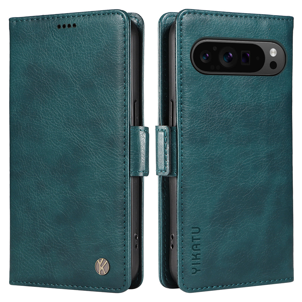 YIKATU YK-007 For Google Pixel 9 Pro Case Litchi Texture PU Leather Wallet Phone Cover