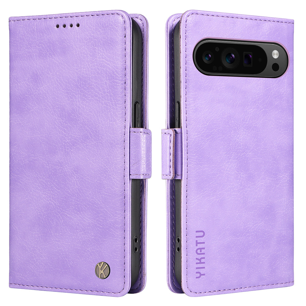 YIKATU YK-007 For Google Pixel 9 Pro Case Litchi Texture PU Leather Wallet Phone Cover