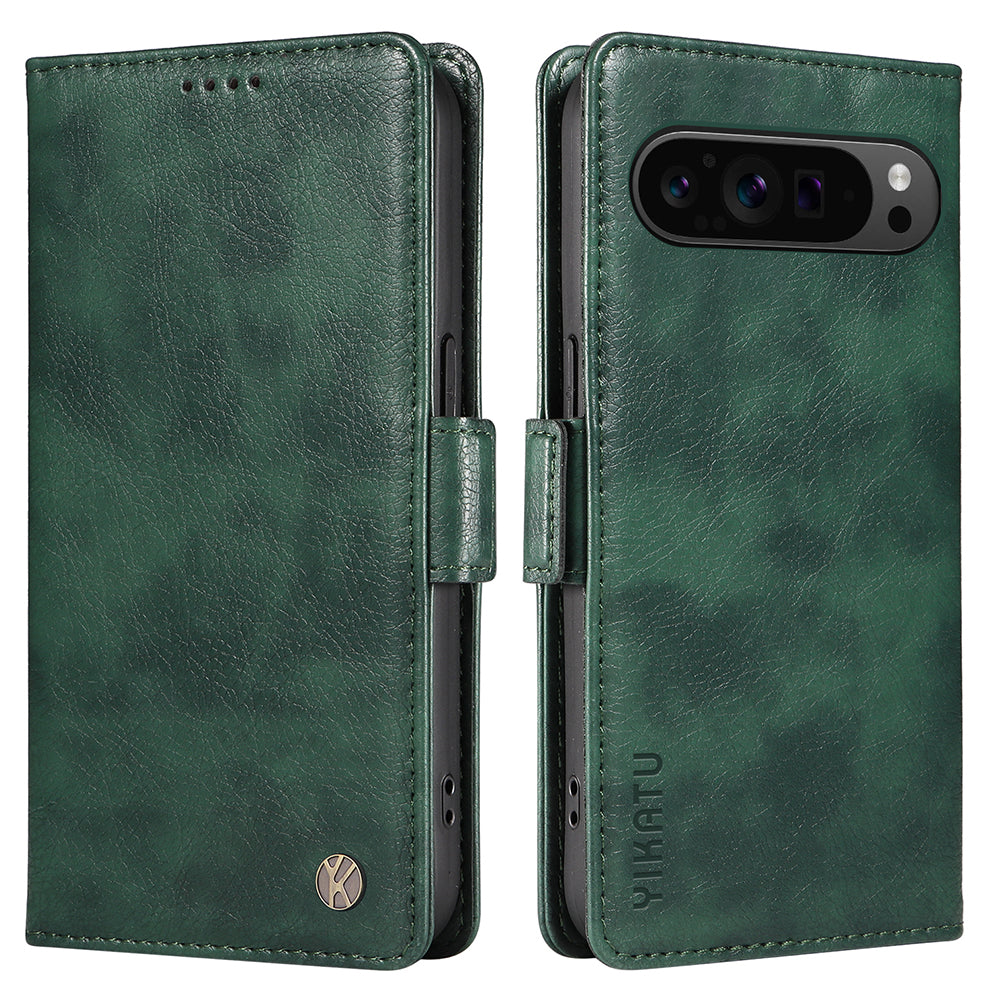 YIKATU YK-007 For Google Pixel 9 Pro Case Litchi Texture PU Leather Wallet Phone Cover