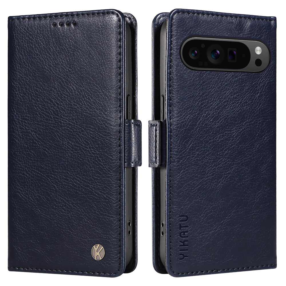 YIKATU YK-007 For Google Pixel 9 Pro Case Litchi Texture PU Leather Wallet Phone Cover