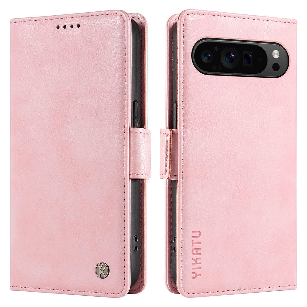 YIKATU YK-007 For Google Pixel 9 Pro Case Litchi Texture PU Leather Wallet Phone Cover