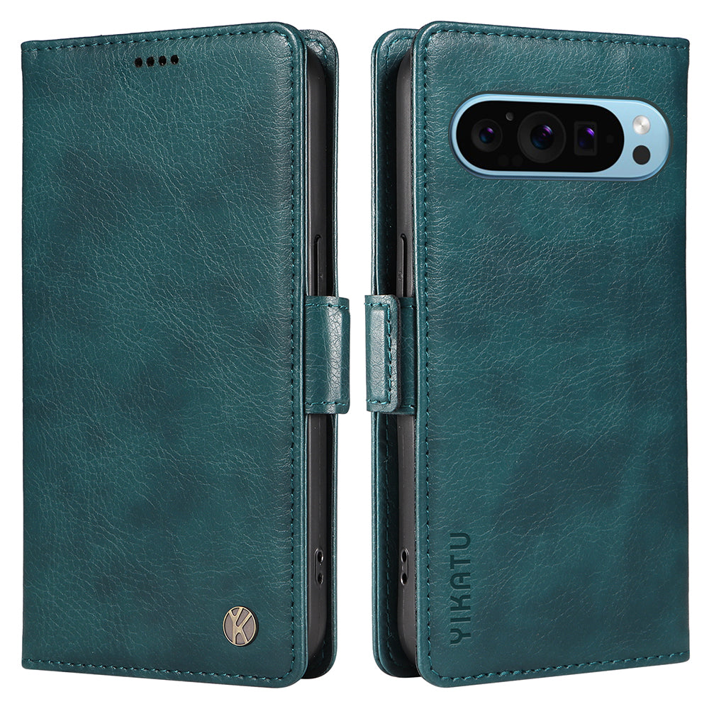 YIKATU YK-007 For Google Pixel 9 Case with Card Holder PU Leather+TPU Inner Shell Phone Cover
