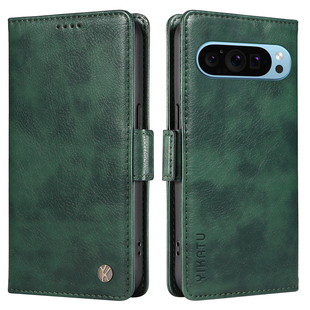 YIKATU YK-007 For Google Pixel 9 Case with Card Holder PU Leather+TPU Inner Shell Phone Cover