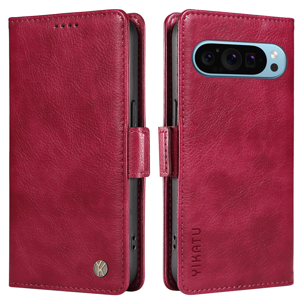 YIKATU YK-007 For Google Pixel 9 Case with Card Holder PU Leather+TPU Inner Shell Phone Cover