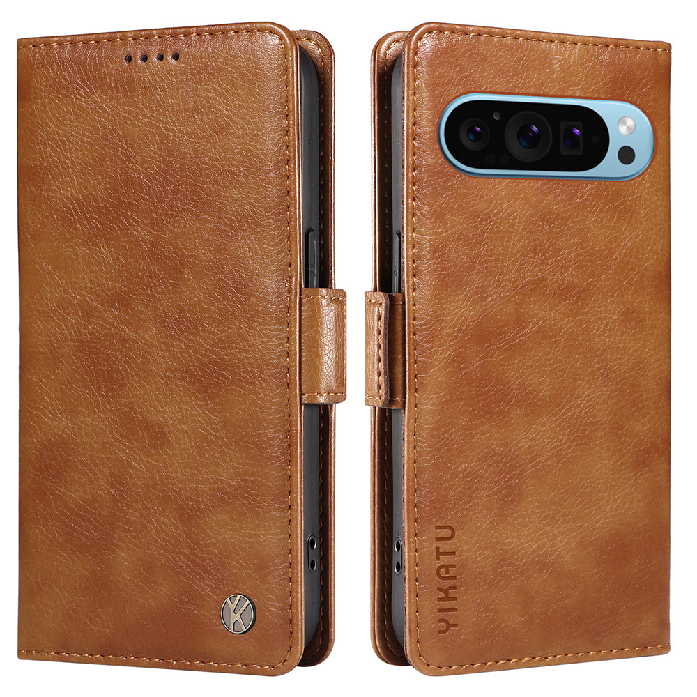YIKATU YK-007 For Google Pixel 9 Case with Card Holder PU Leather+TPU Inner Shell Phone Cover