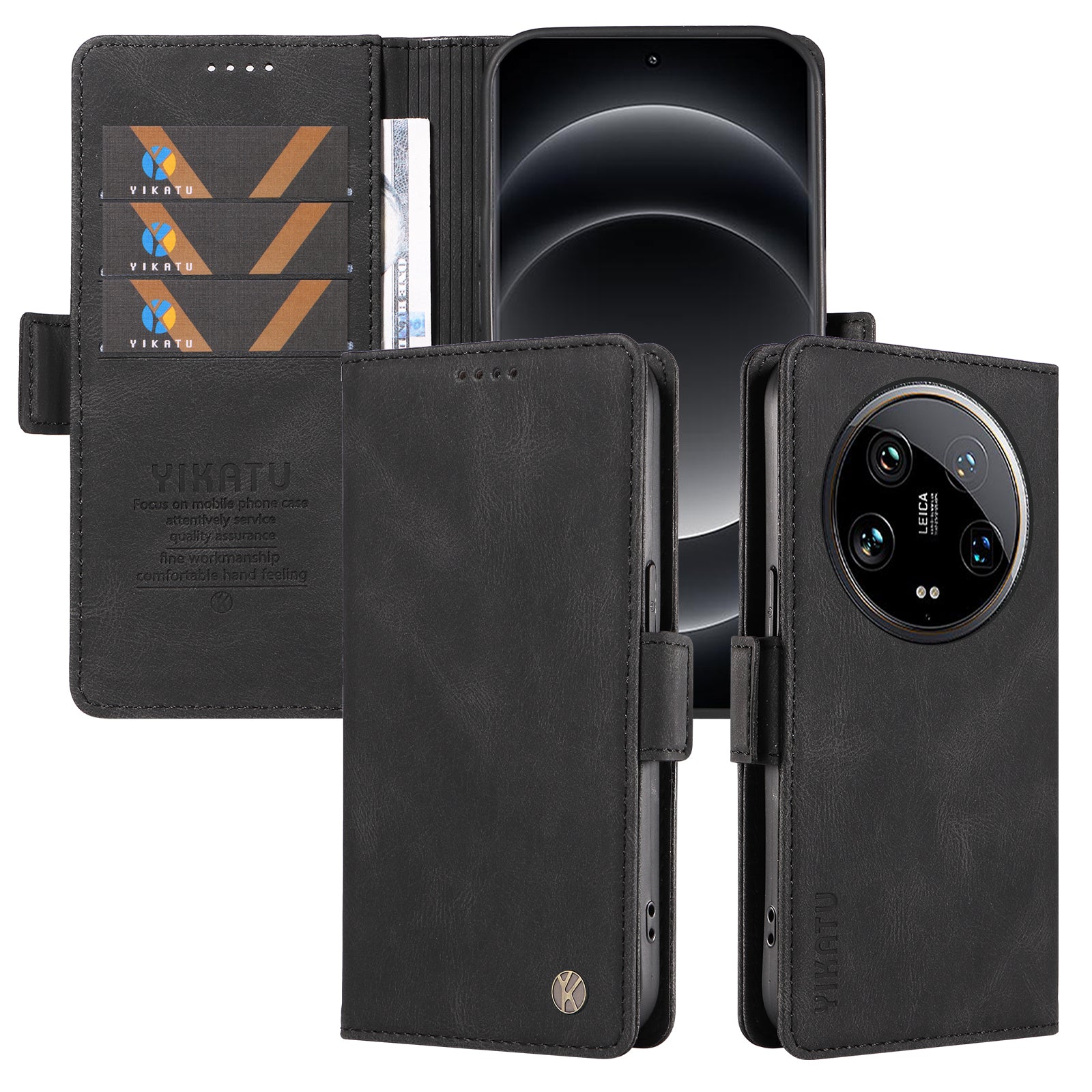 YIKATU YK-005 For Xiaomi 14 Ultra Case Wallet Leather Shockproof Phone Cover