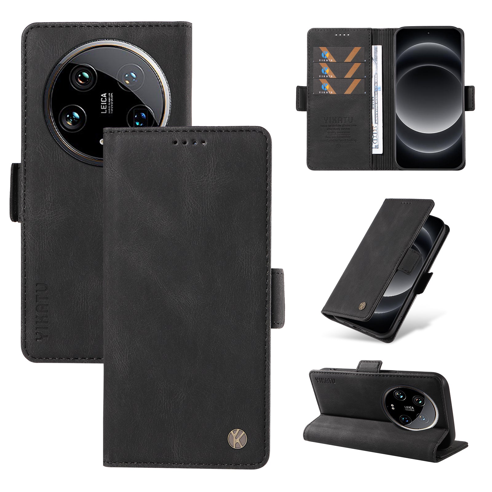 YIKATU YK-005 For Xiaomi 14 Ultra Case Wallet Leather Shockproof Phone Cover