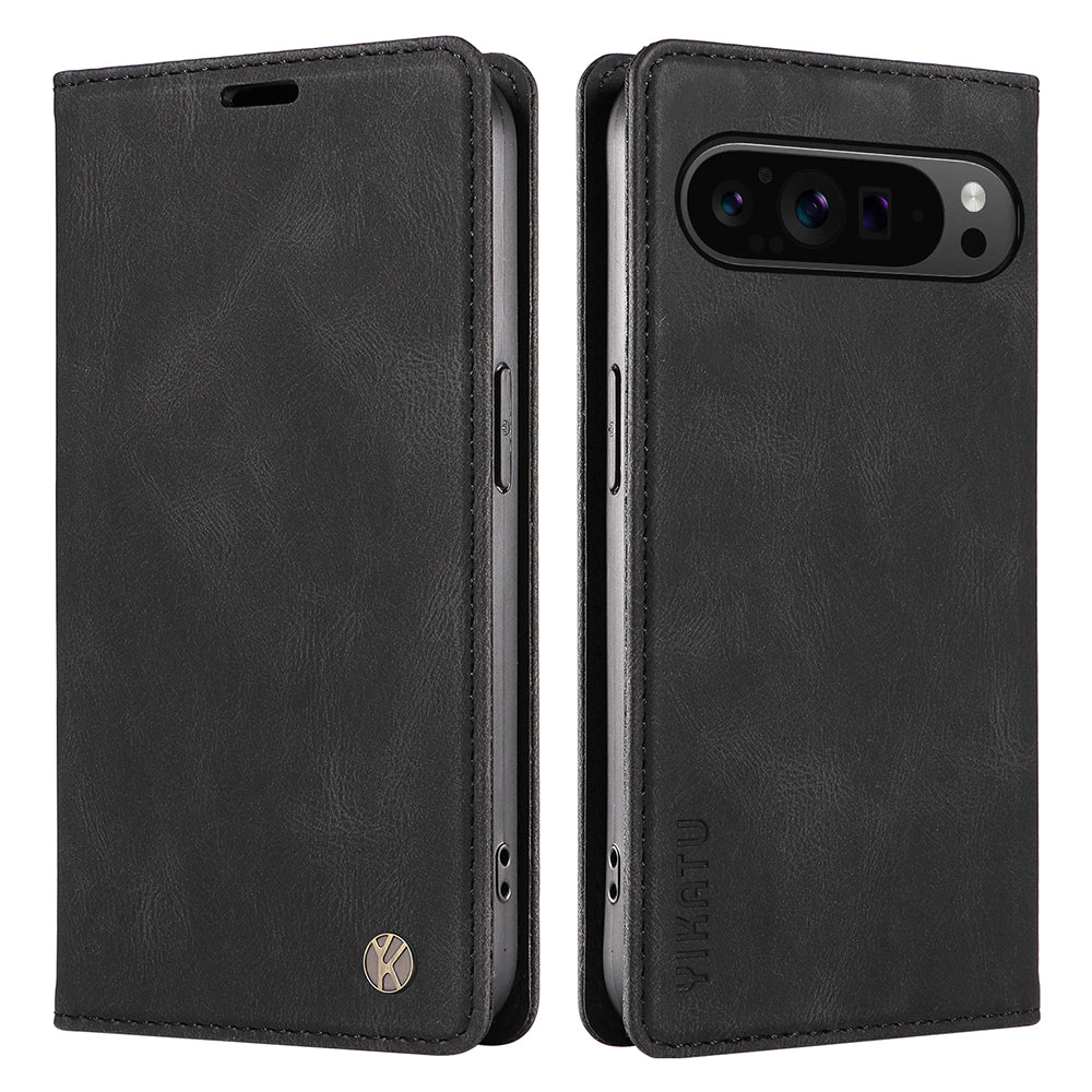 YIKATU YK-005 For Google Pixel 9 Pro Case Skin-touch Leather Card Slots Phone Cover