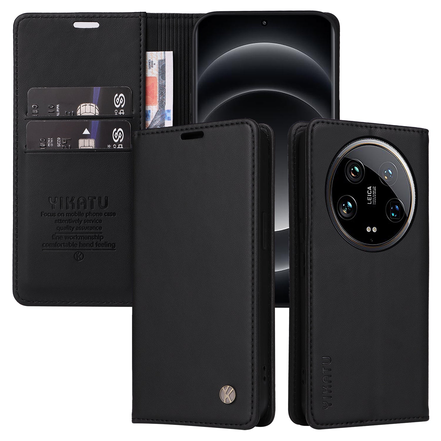 YIKATU YK-001 For Xiaomi 14 Ultra Case Magnetic Closure PU Leather Cover
