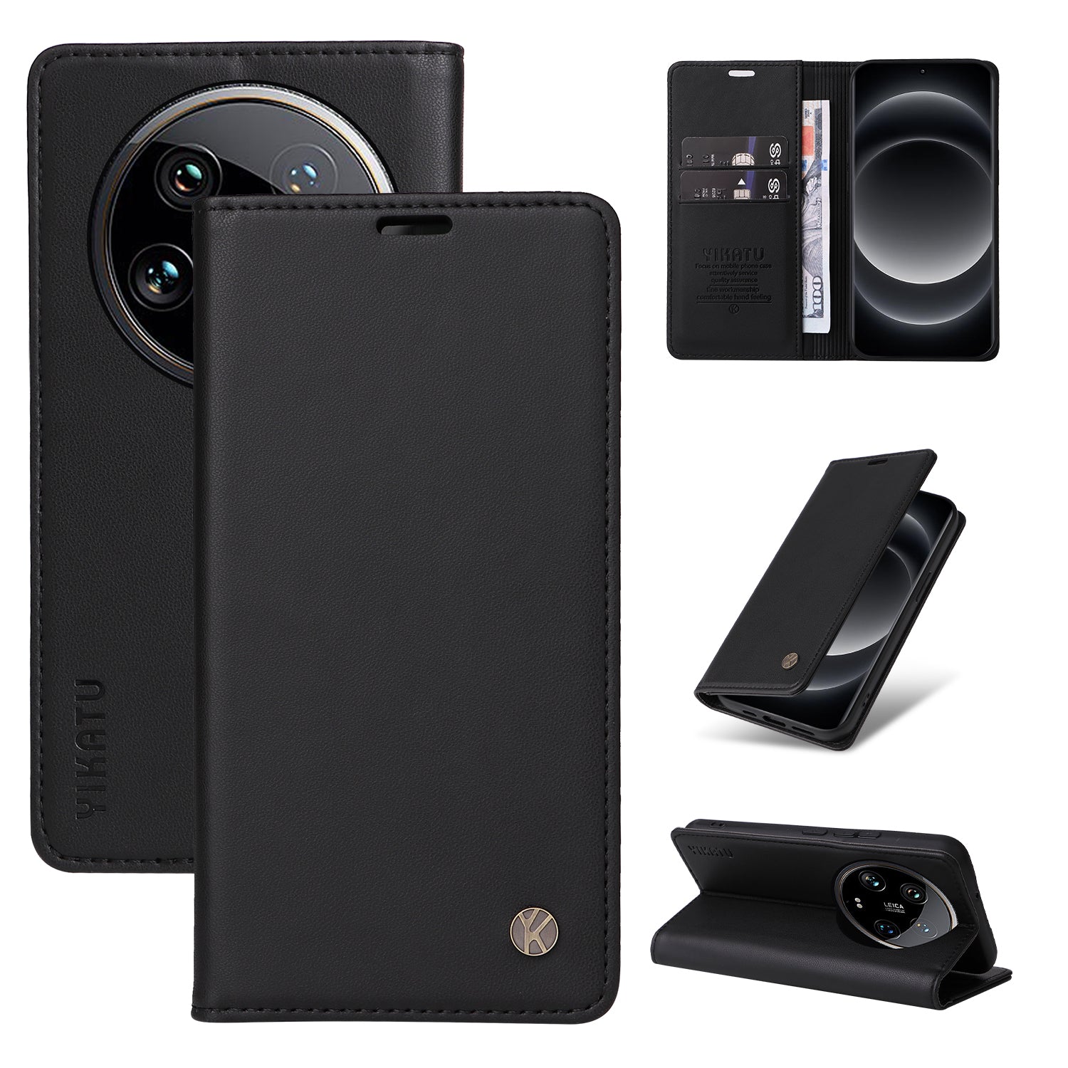 YIKATU YK-001 For Xiaomi 14 Ultra Case Magnetic Closure PU Leather Cover