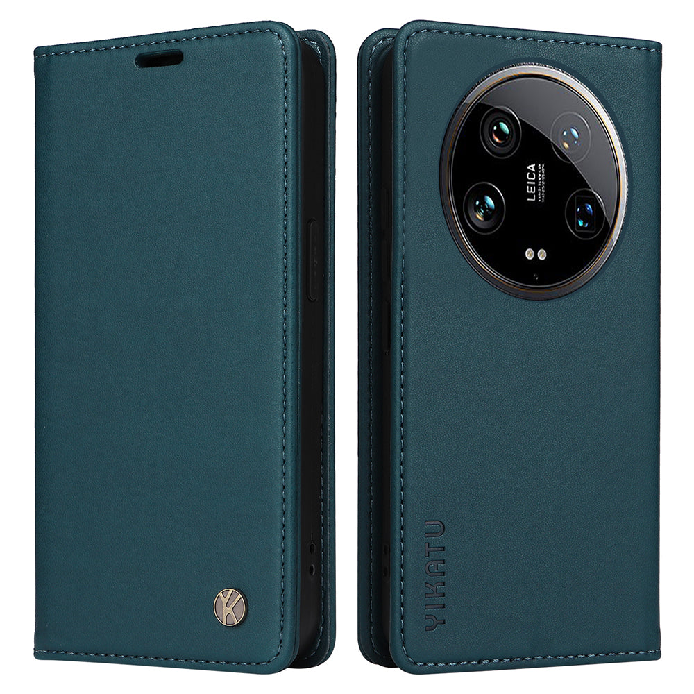 YIKATU YK-001 For Xiaomi 14 Ultra Case Magnetic Closure PU Leather Cover