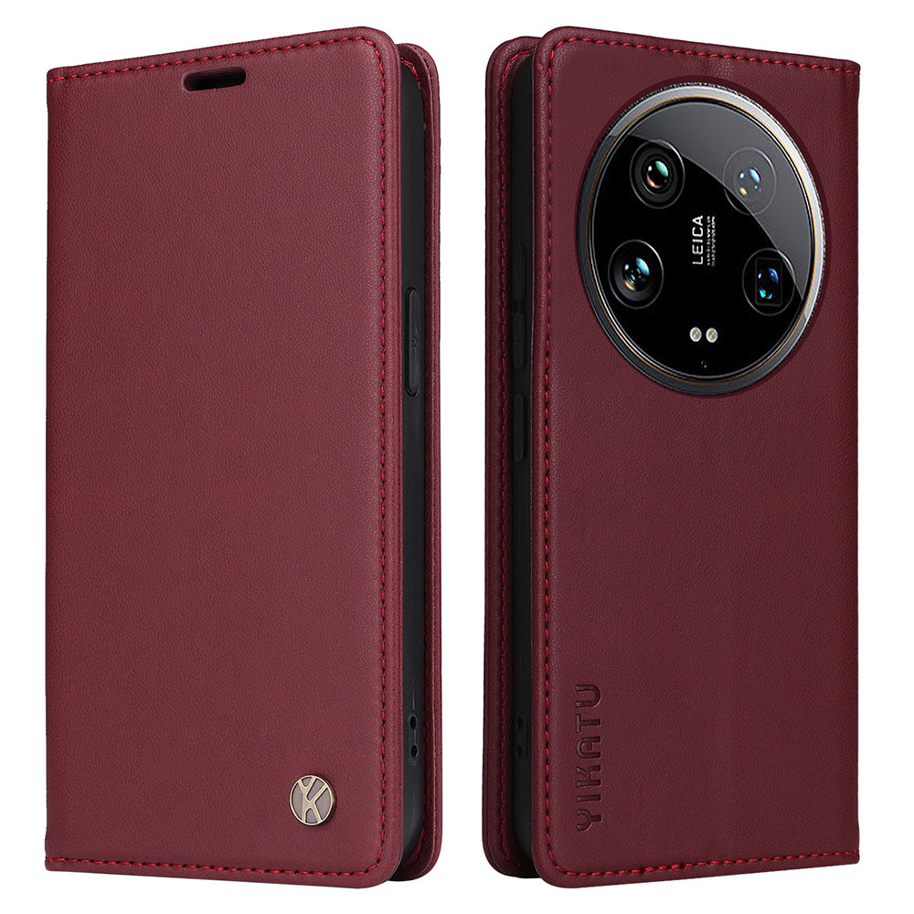 YIKATU YK-001 For Xiaomi 14 Ultra Case Magnetic Closure PU Leather Cover