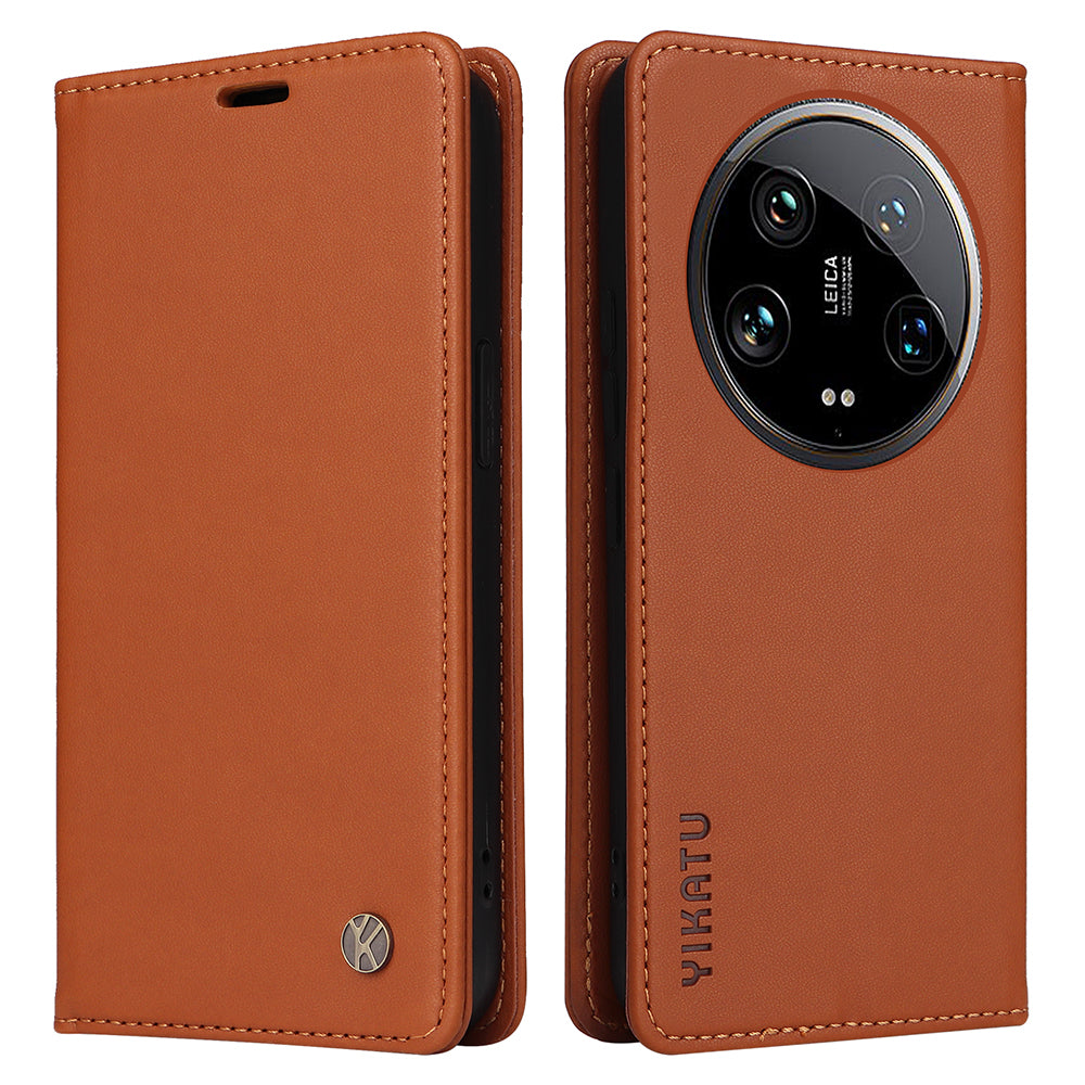 YIKATU YK-001 For Xiaomi 14 Ultra Case Magnetic Closure PU Leather Cover