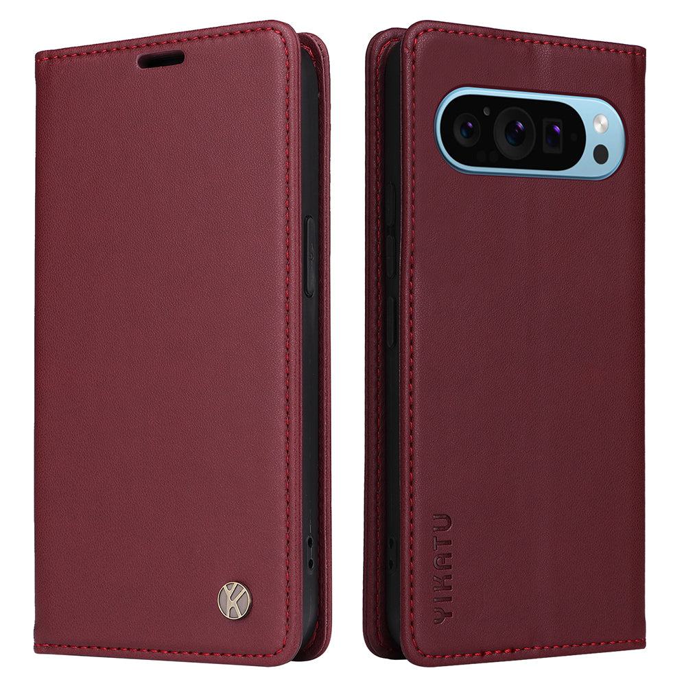 YIKATU YK-001 For Google Pixel 9 Case Magnetic Closure PU Leather Phone Cover