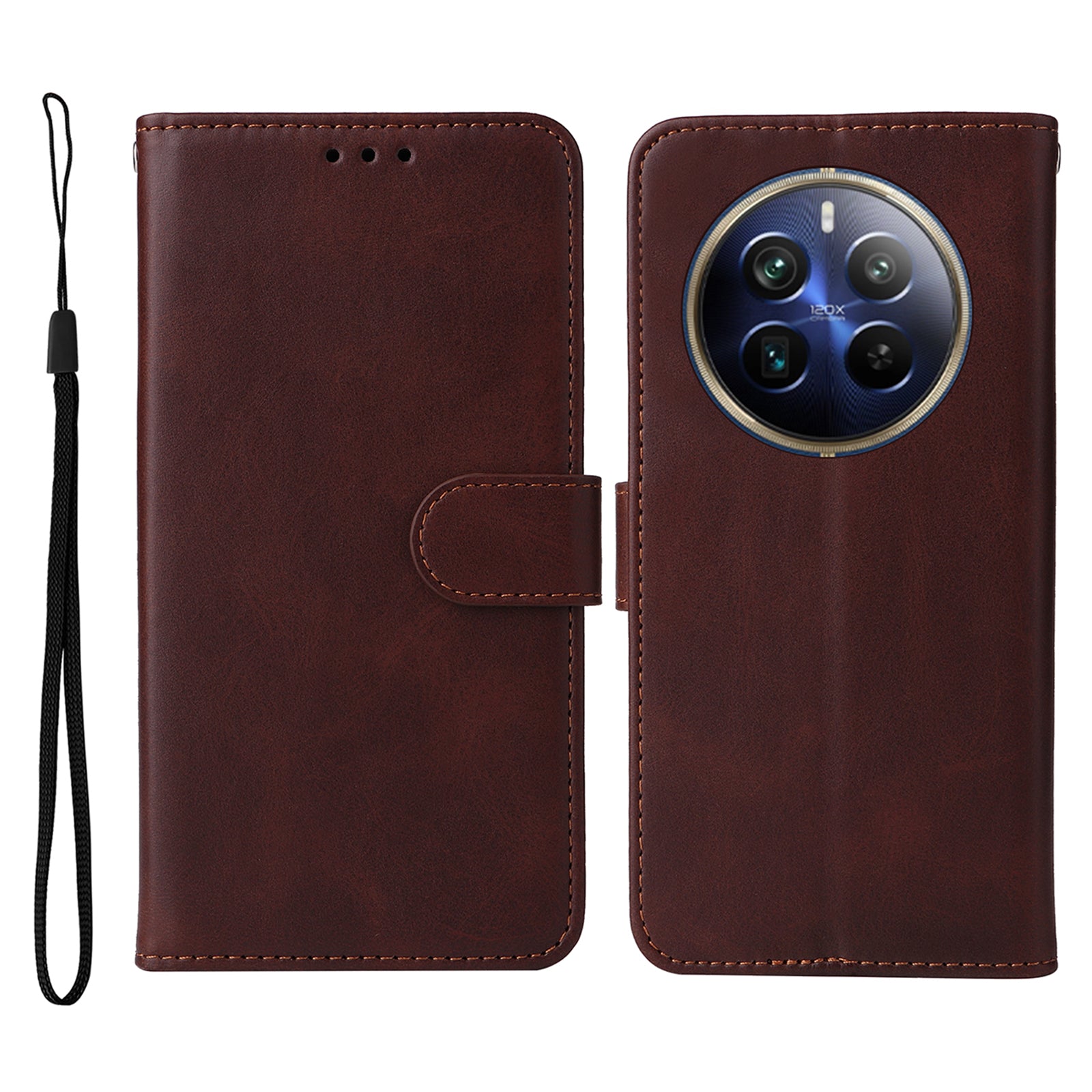 For Realme 12 Pro 5G / 12 Pro+ 5G Case Leather Folding Stand Phone Cover with 3 Card Holder
