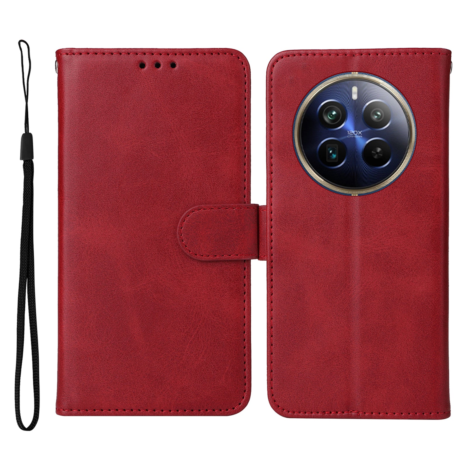 For Realme 12 Pro 5G / 12 Pro+ 5G Case Leather Folding Stand Phone Cover with 3 Card Holder