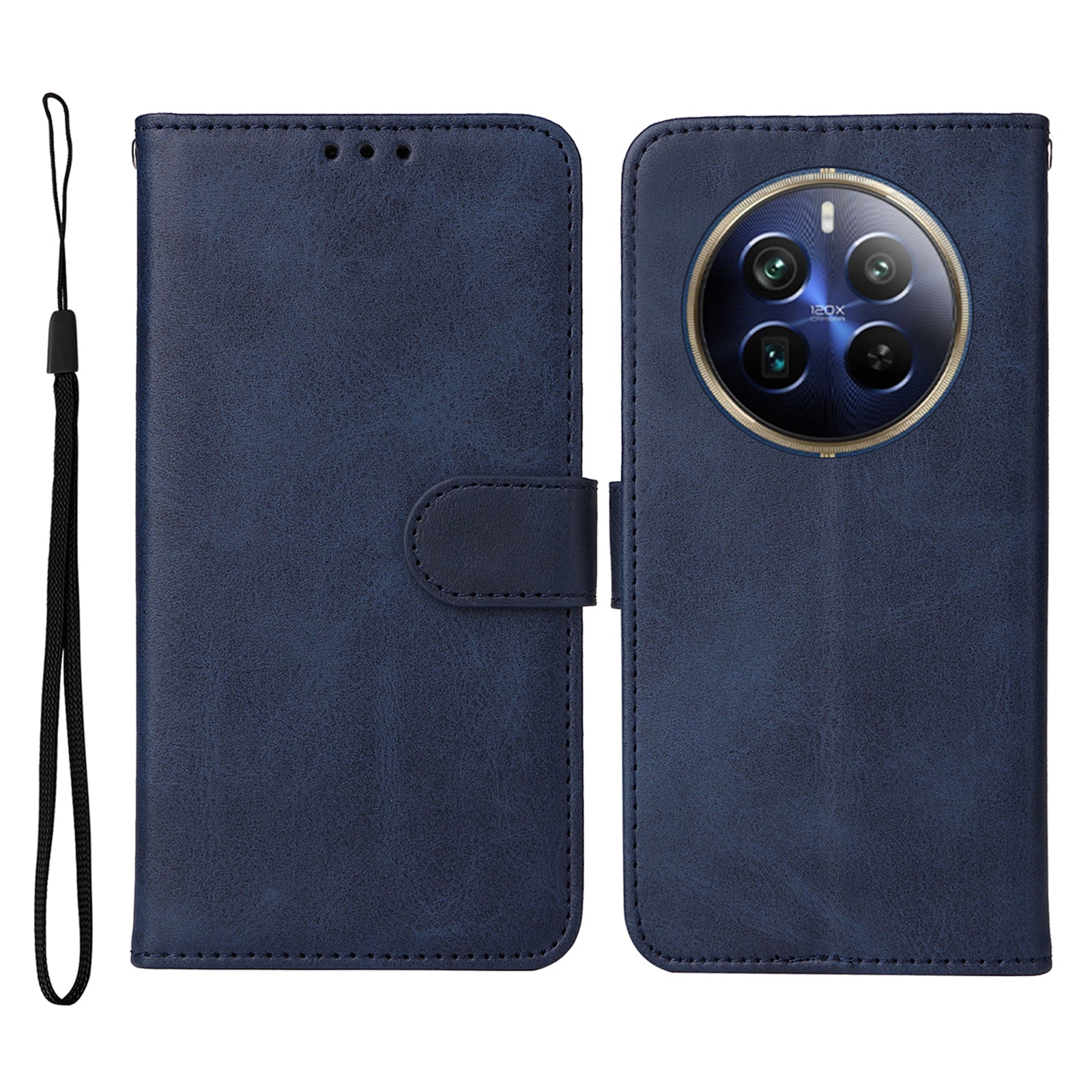 For Realme 12 Pro 5G / 12 Pro+ 5G Case Leather Folding Stand Phone Cover with 3 Card Holder