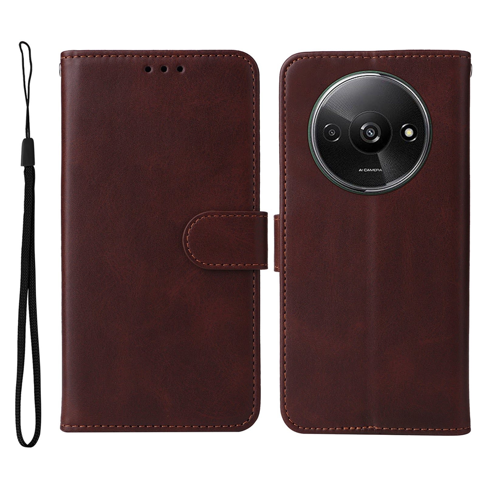 For Xiaomi Redmi A3 / Poco C61 4G Case Magnetic Clasp Leather Flip Wallet Phone Cover