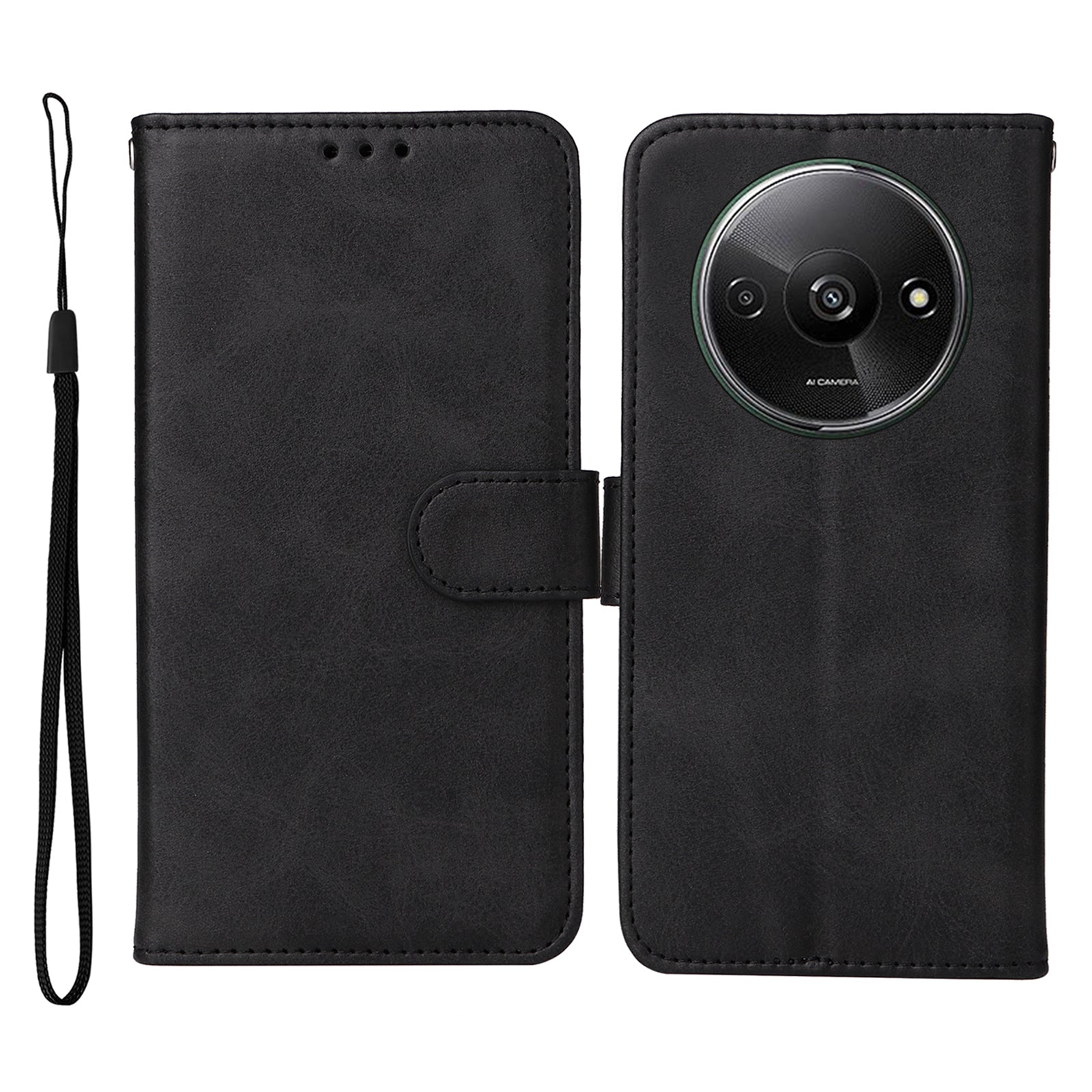 For Xiaomi Redmi A3 / Poco C61 4G Case Magnetic Clasp Leather Flip Wallet Phone Cover