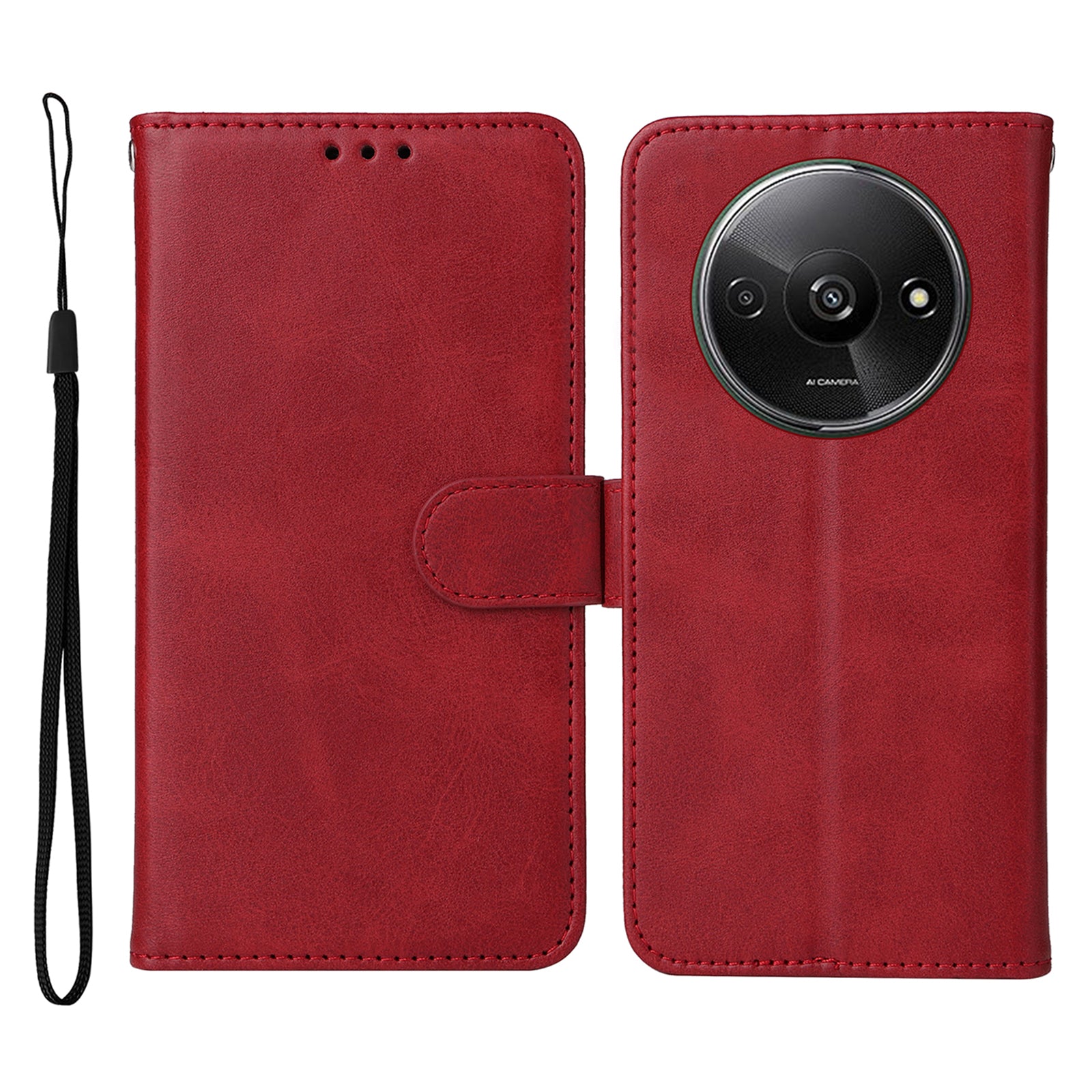 For Xiaomi Redmi A3 / Poco C61 4G Case Magnetic Clasp Leather Flip Wallet Phone Cover