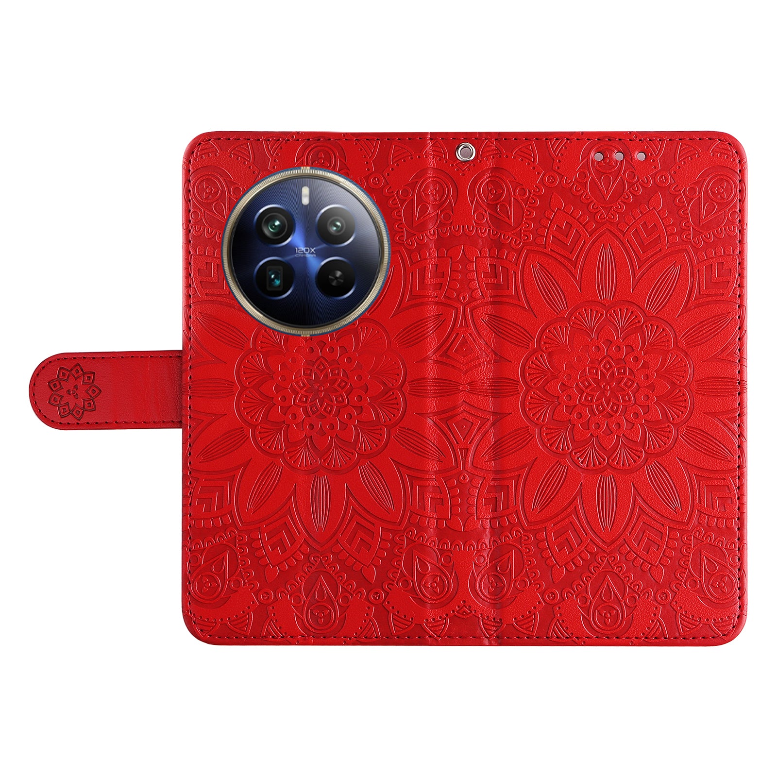 For Realme 12 Pro 5G / 12 Pro+ 5G Leather Case Imprinted Sunflower Flip Folio Wallet Phone Cover