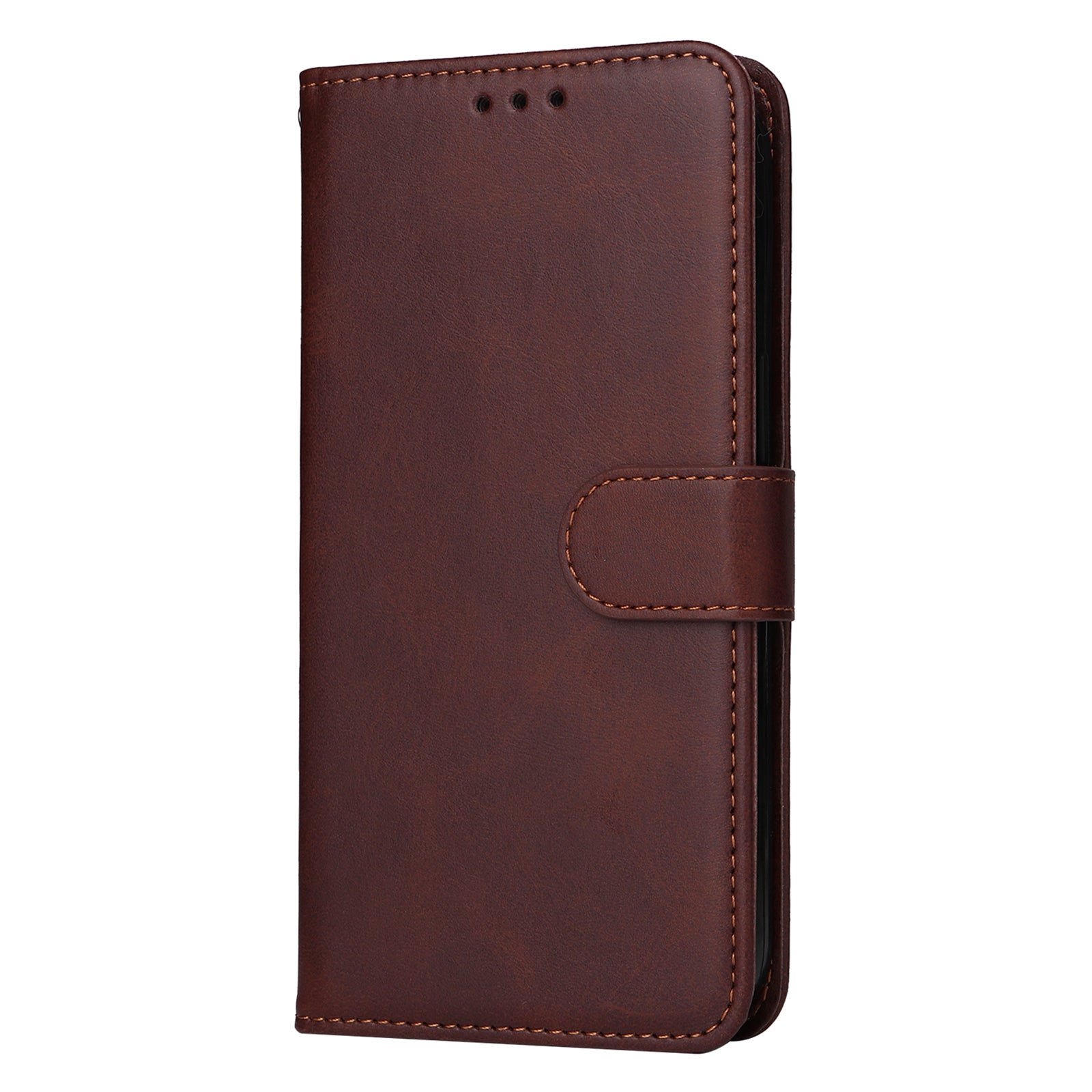 For Google Pixel 9 Leather Case 3 Card Slots Stand View Phone Cover Calf Texture