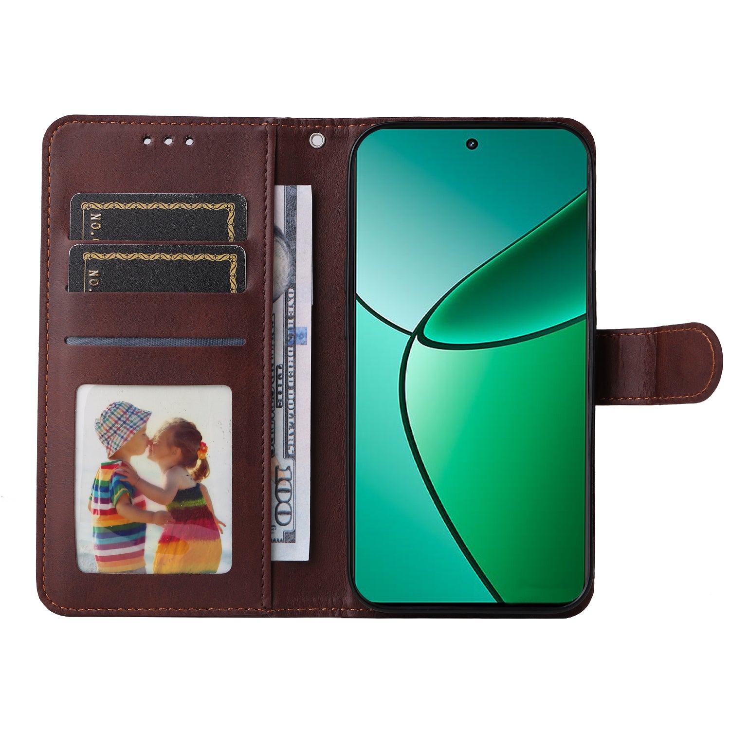 For Realme 12+ 5G Case Viewing Stand 3 Card Holder PU Leather Phone Cover