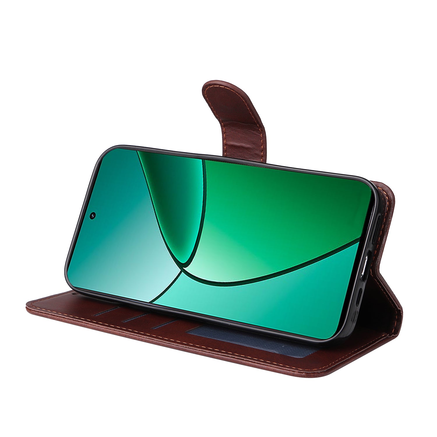 For Realme 12+ 5G Case Viewing Stand 3 Card Holder PU Leather Phone Cover