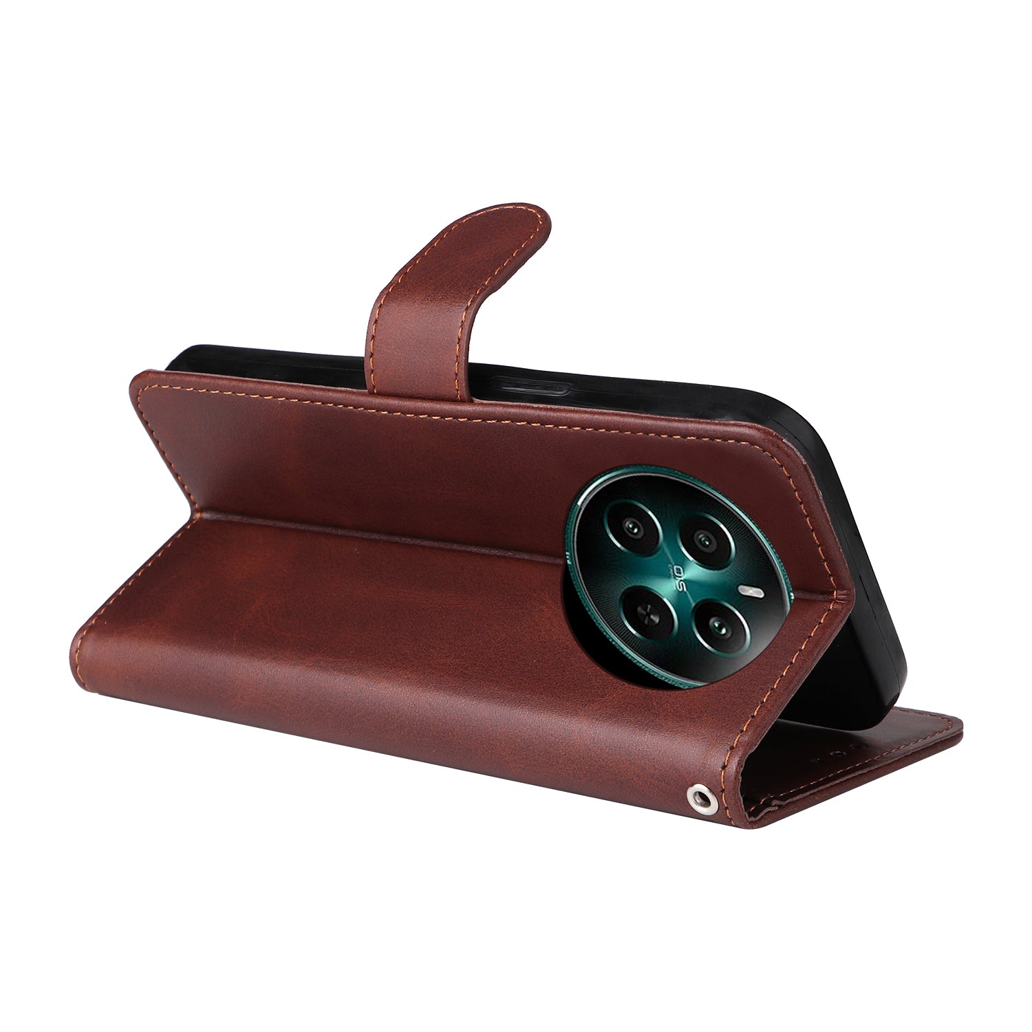 For Realme 12+ 5G Case Viewing Stand 3 Card Holder PU Leather Phone Cover