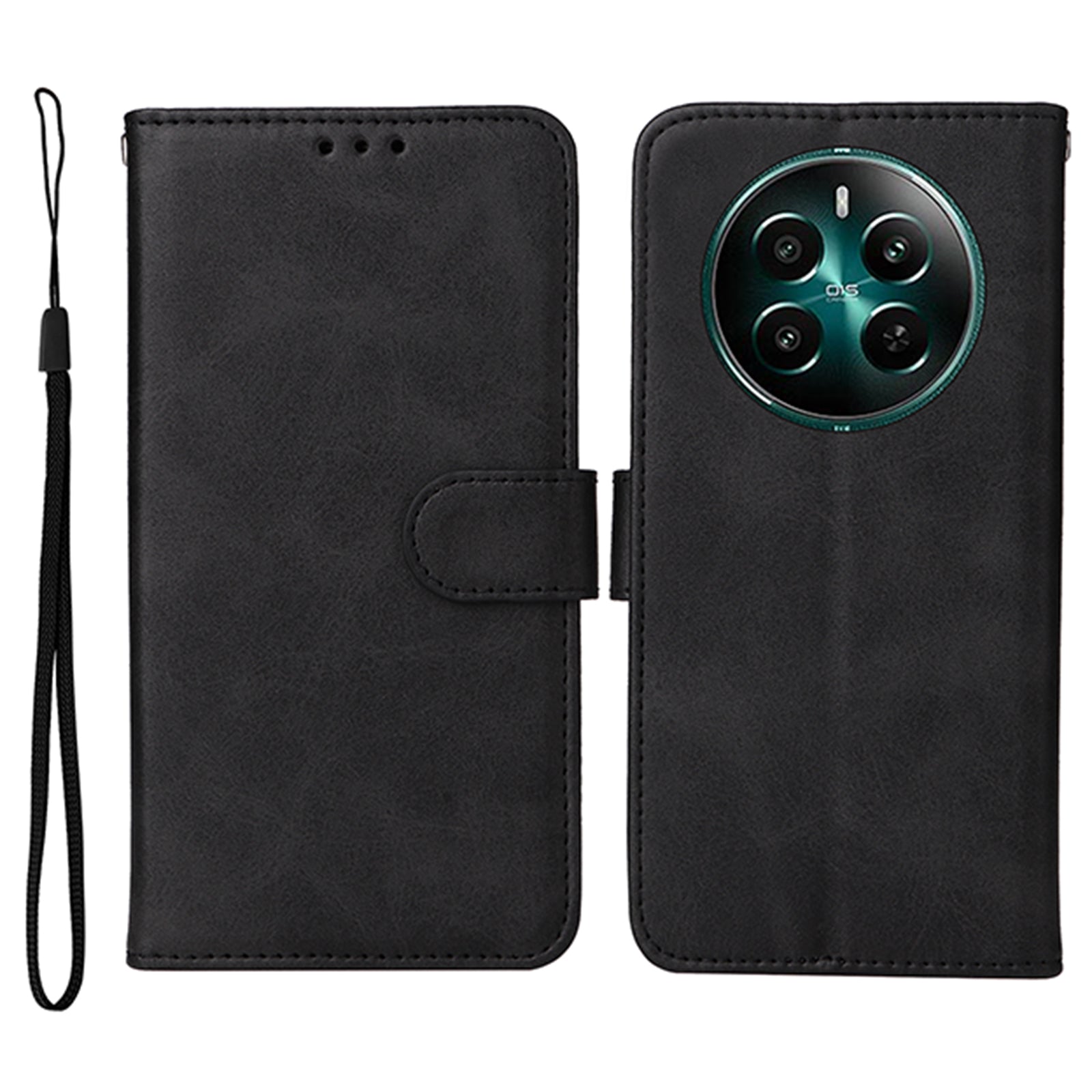 For Realme 12+ 5G Case Viewing Stand 3 Card Holder PU Leather Phone Cover