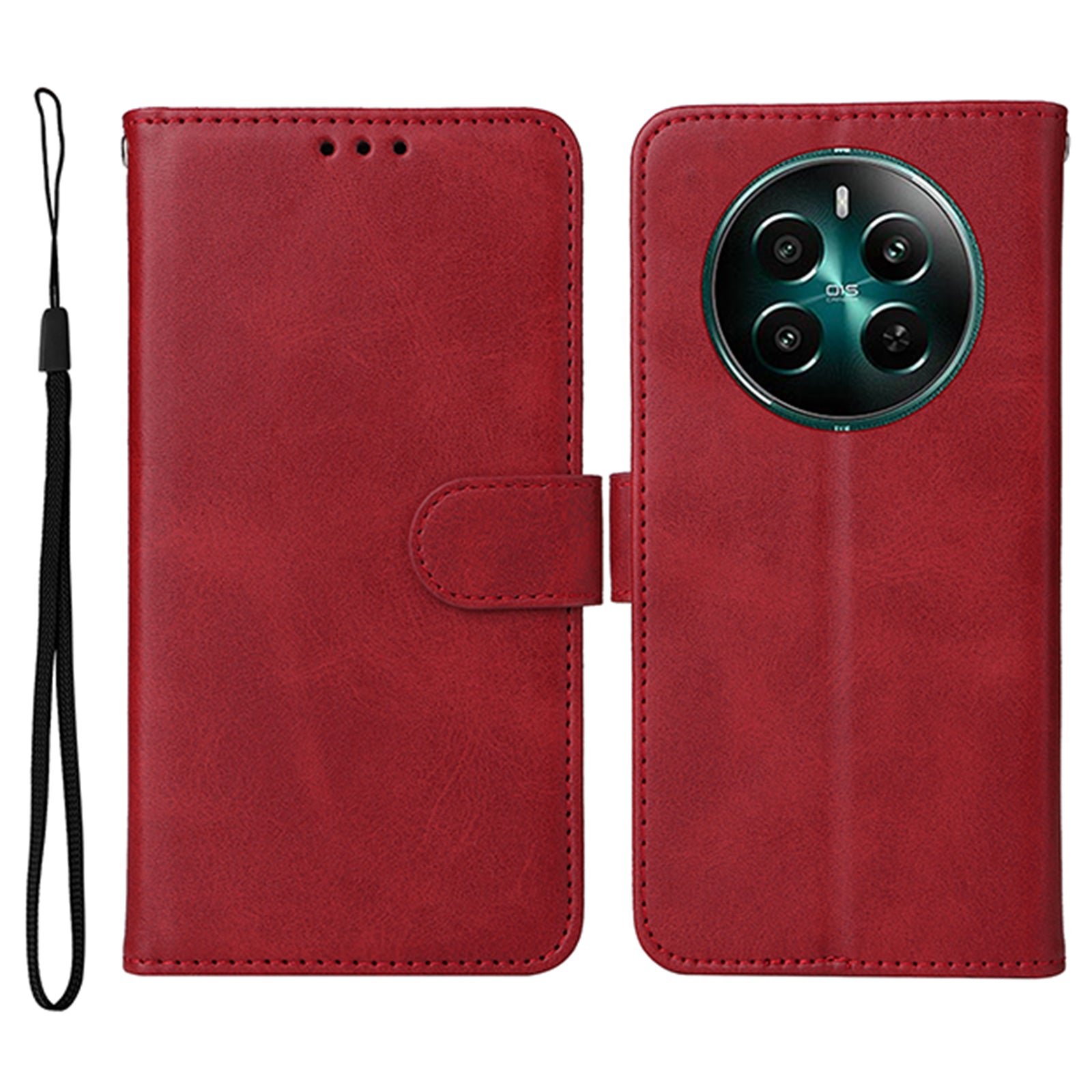 For Realme 12+ 5G Case Viewing Stand 3 Card Holder PU Leather Phone Cover