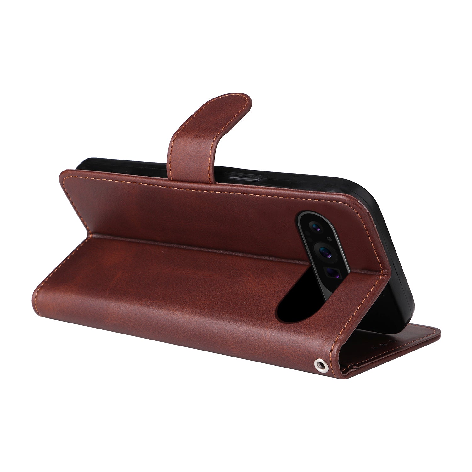 For Google Pixel 9 Pro Case PU Leather Calf Texture Wallet Flip Phone Cover