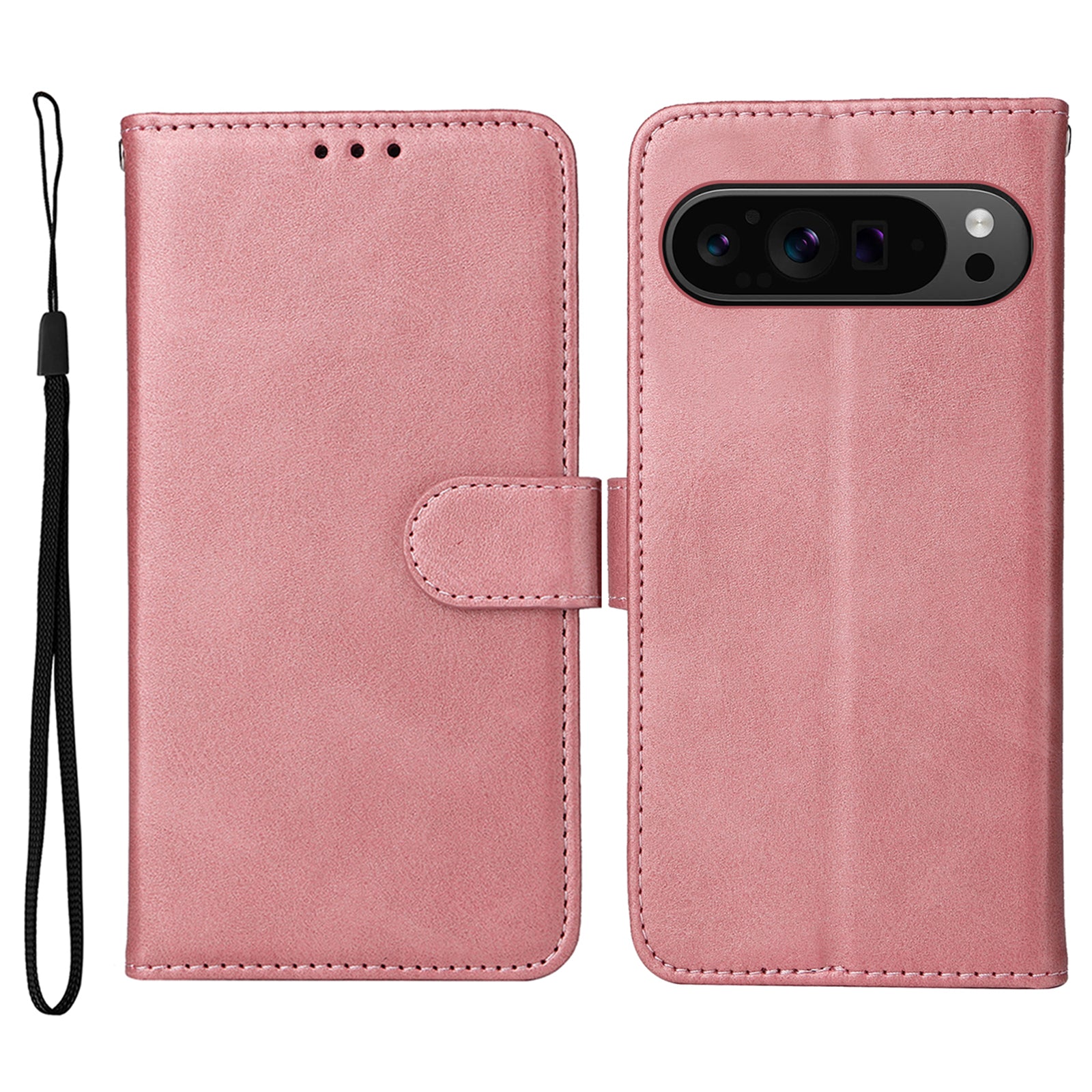 For Google Pixel 9 Pro Case PU Leather Calf Texture Wallet Flip Phone Cover