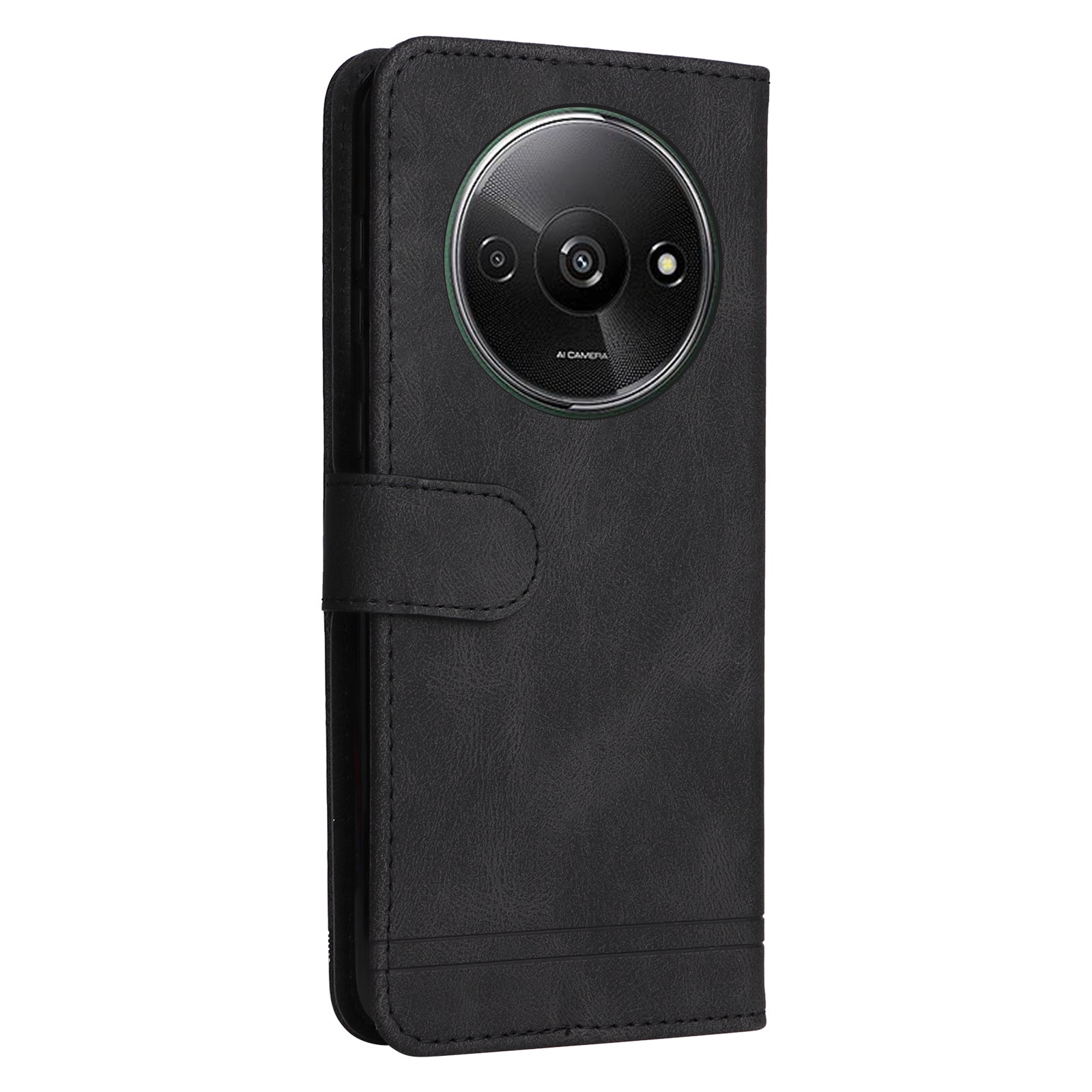 For Xiaomi Redmi A3 / Poco C61 4G Case PU Leather Phone Wallet Cover with Stand