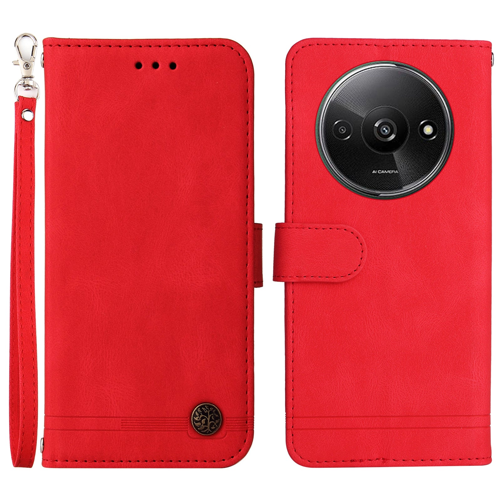 For Xiaomi Redmi A3 / Poco C61 4G Case PU Leather Phone Wallet Cover with Stand
