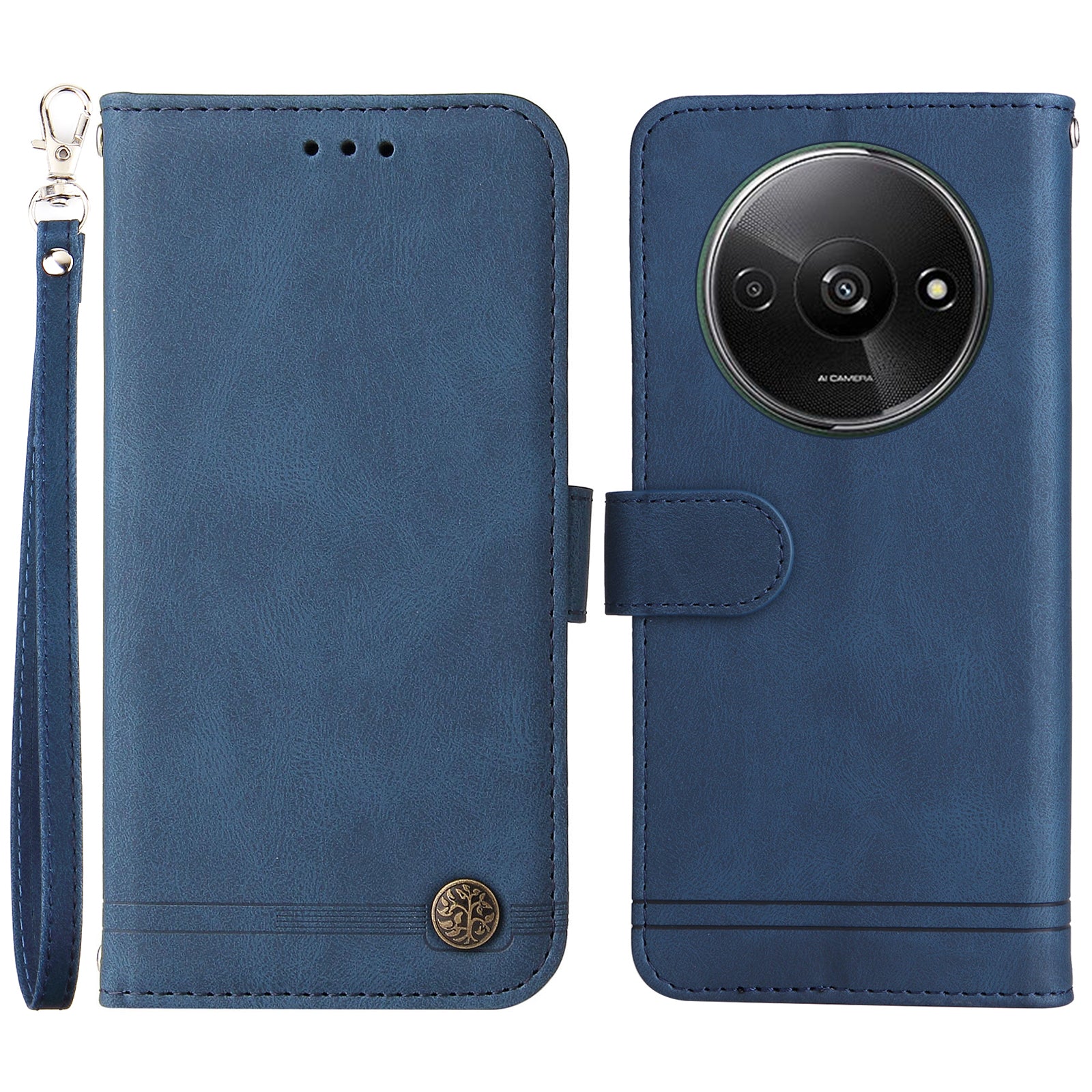 For Xiaomi Redmi A3 / Poco C61 4G Case PU Leather Phone Wallet Cover with Stand