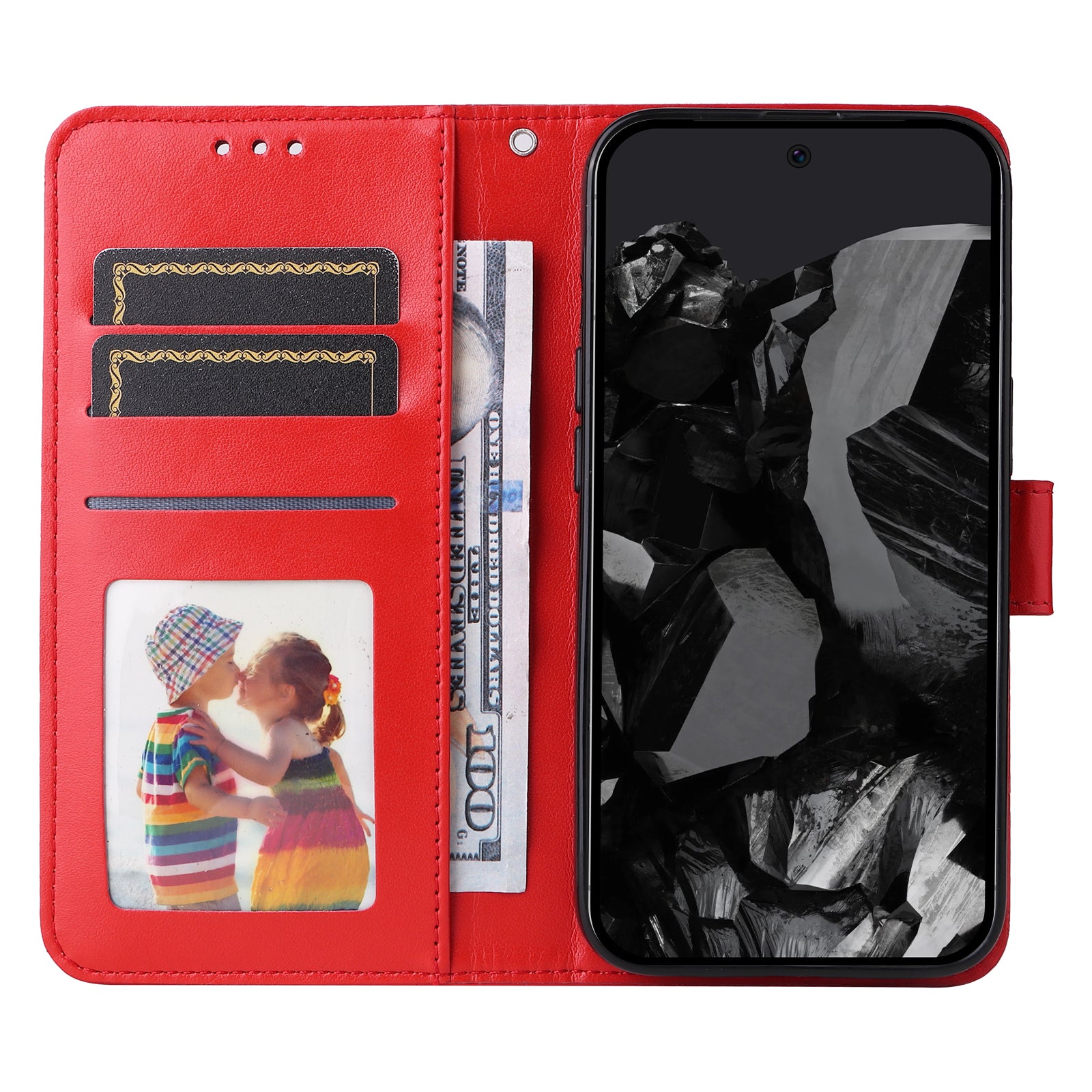 For Google Pixel 9 Pro Case Foldable Stand Imprinted Flower Phone Cover