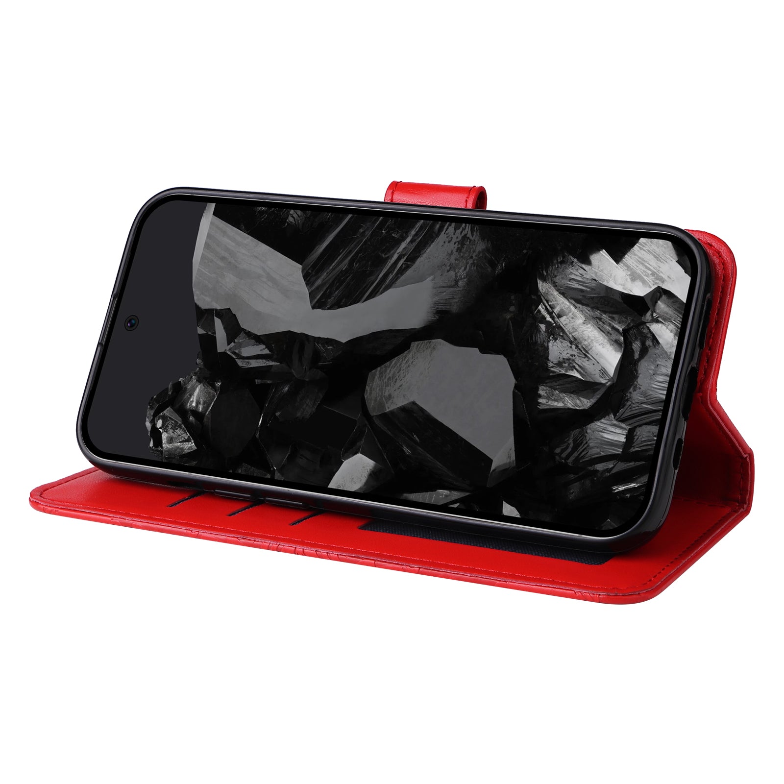 For Google Pixel 9 Pro Case Foldable Stand Imprinted Flower Phone Cover