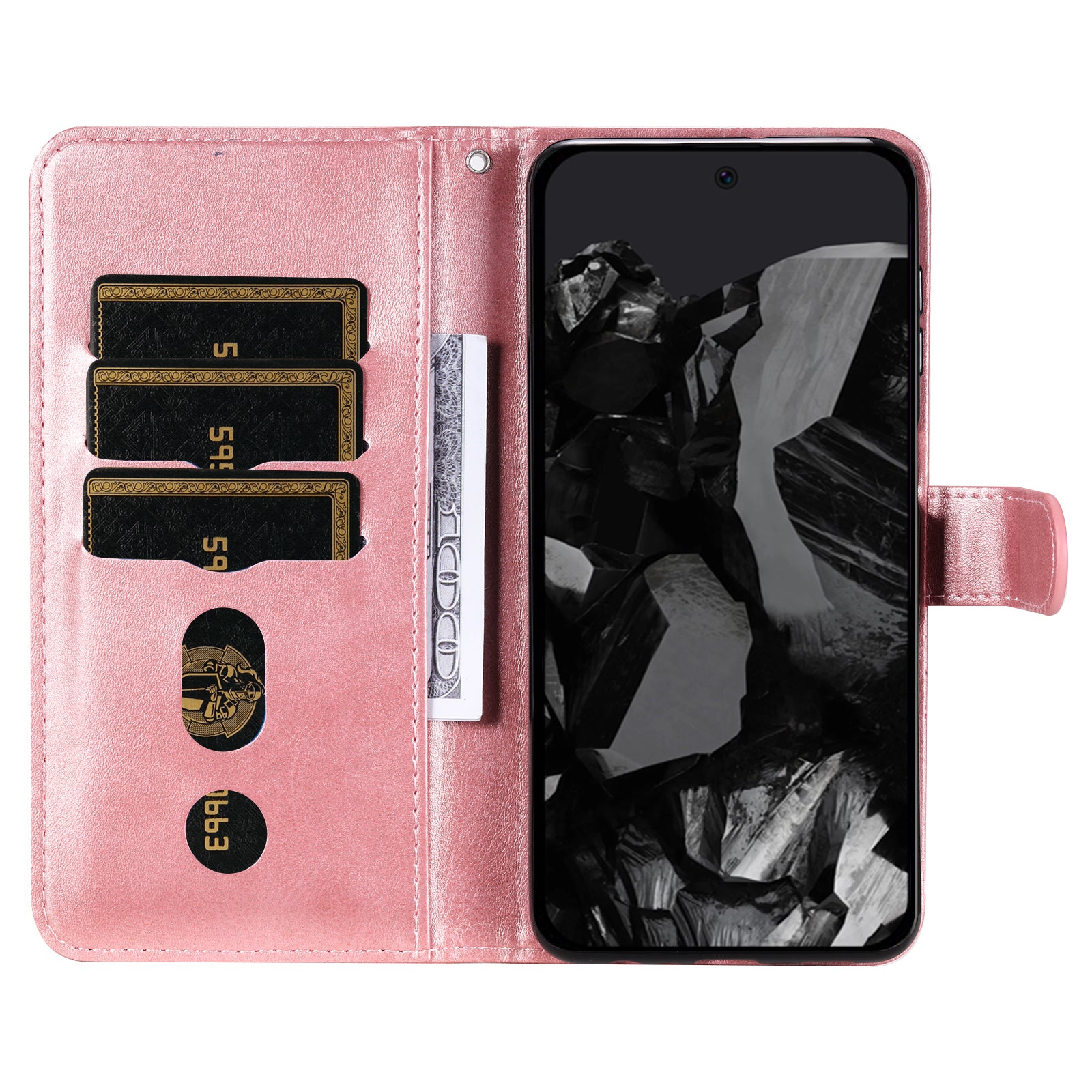 For Google Pixel 9 Pro Cell Phone Cases Zipper Pocket Leather Shockproof Cover
