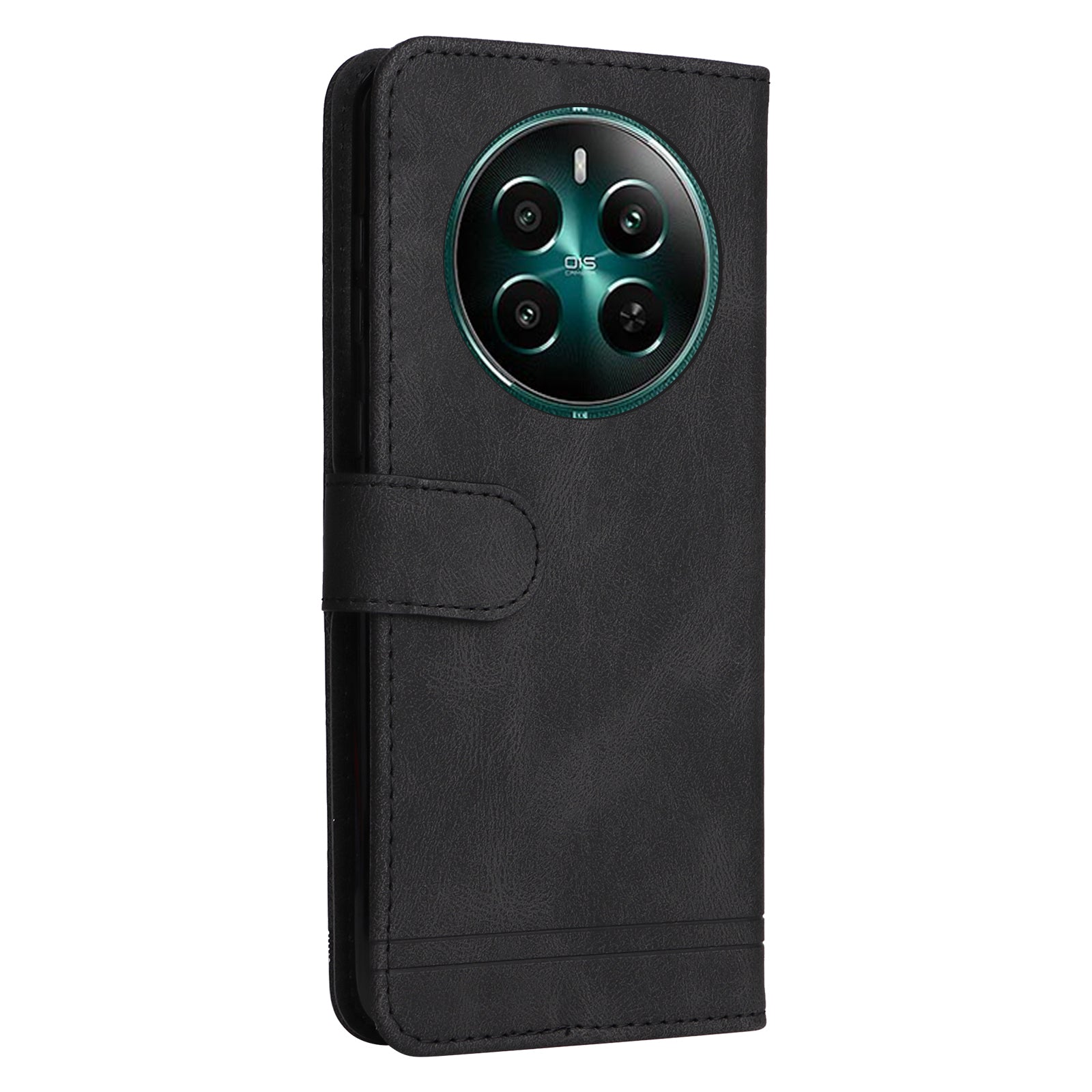 For Realme 12+ 5G Case Hardware Tree Decor Leather Wallet Phone Cover