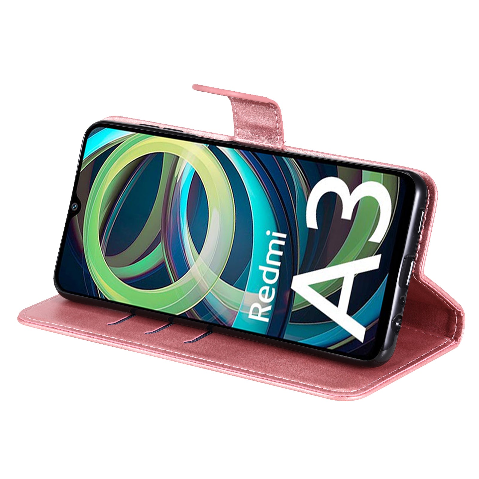For Xiaomi Redmi A3 / Poco C61 4G Magnetic Case Zipper Pocket Phone Cover with Calf Texture
