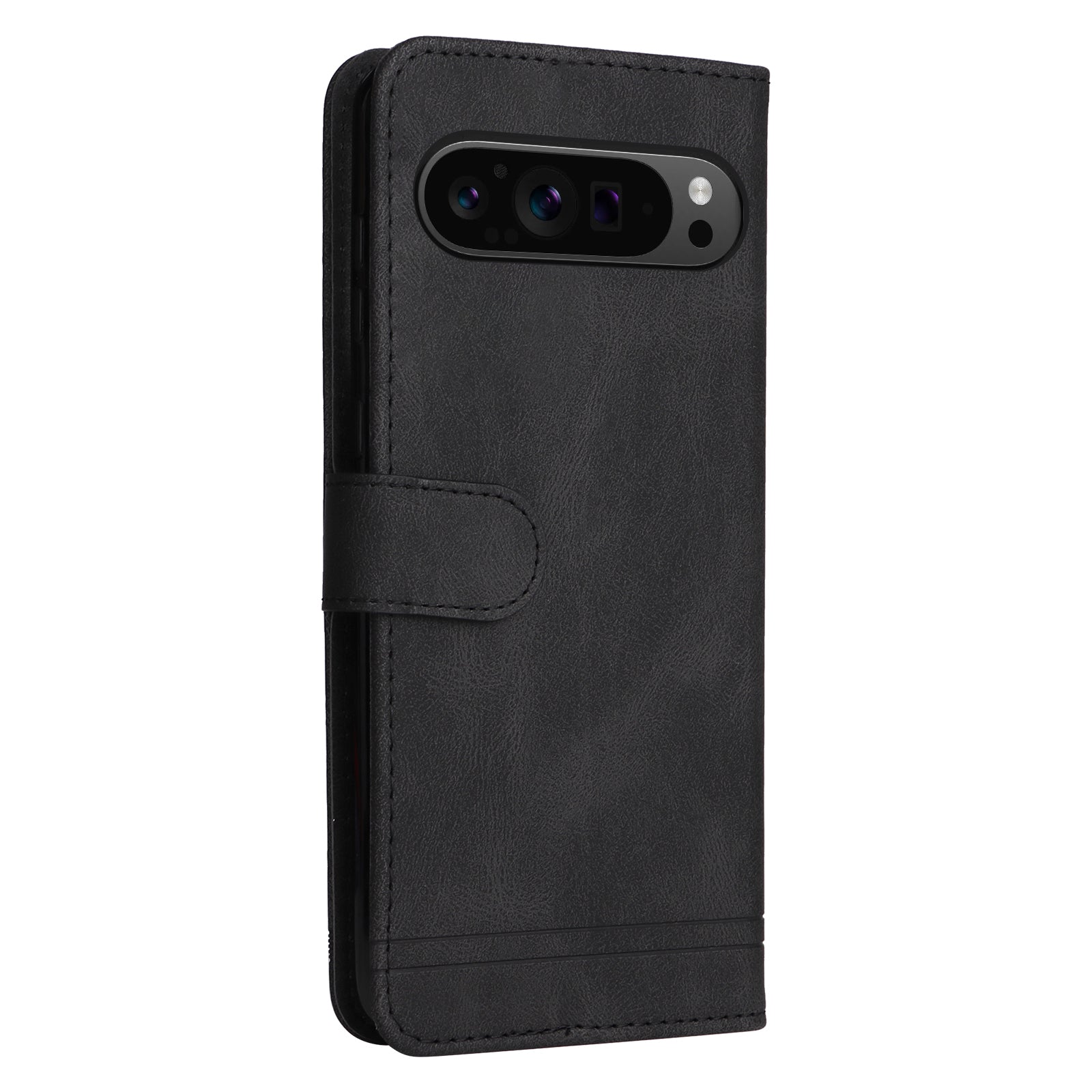 For Google Pixel 9 Pro Case Wallet PU Leather Phone Cover Lines Imprinted
