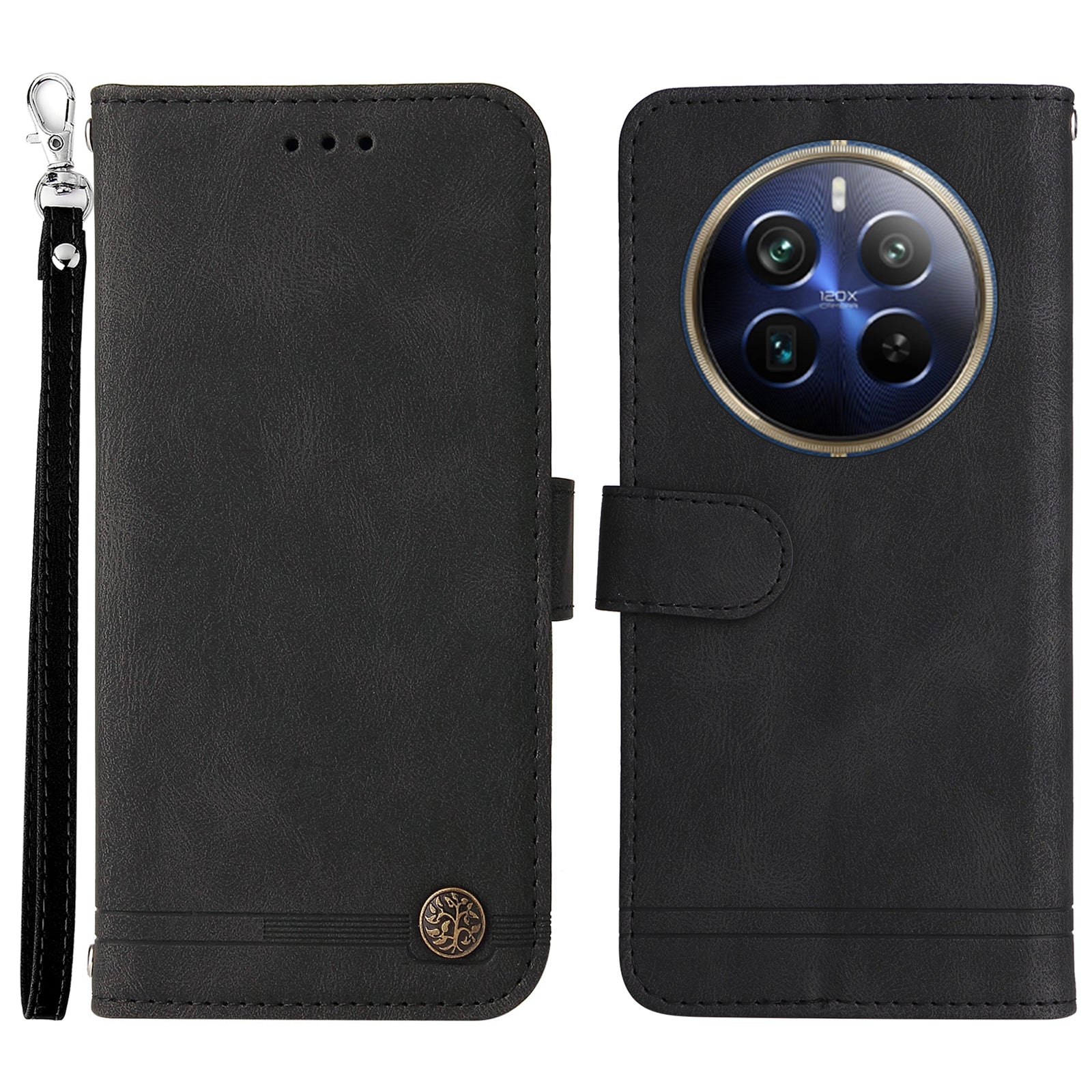 For Realme 12 Pro 5G / 12 Pro+ 5G Leather Case Skin-touch Texture Wallet Phone Cover