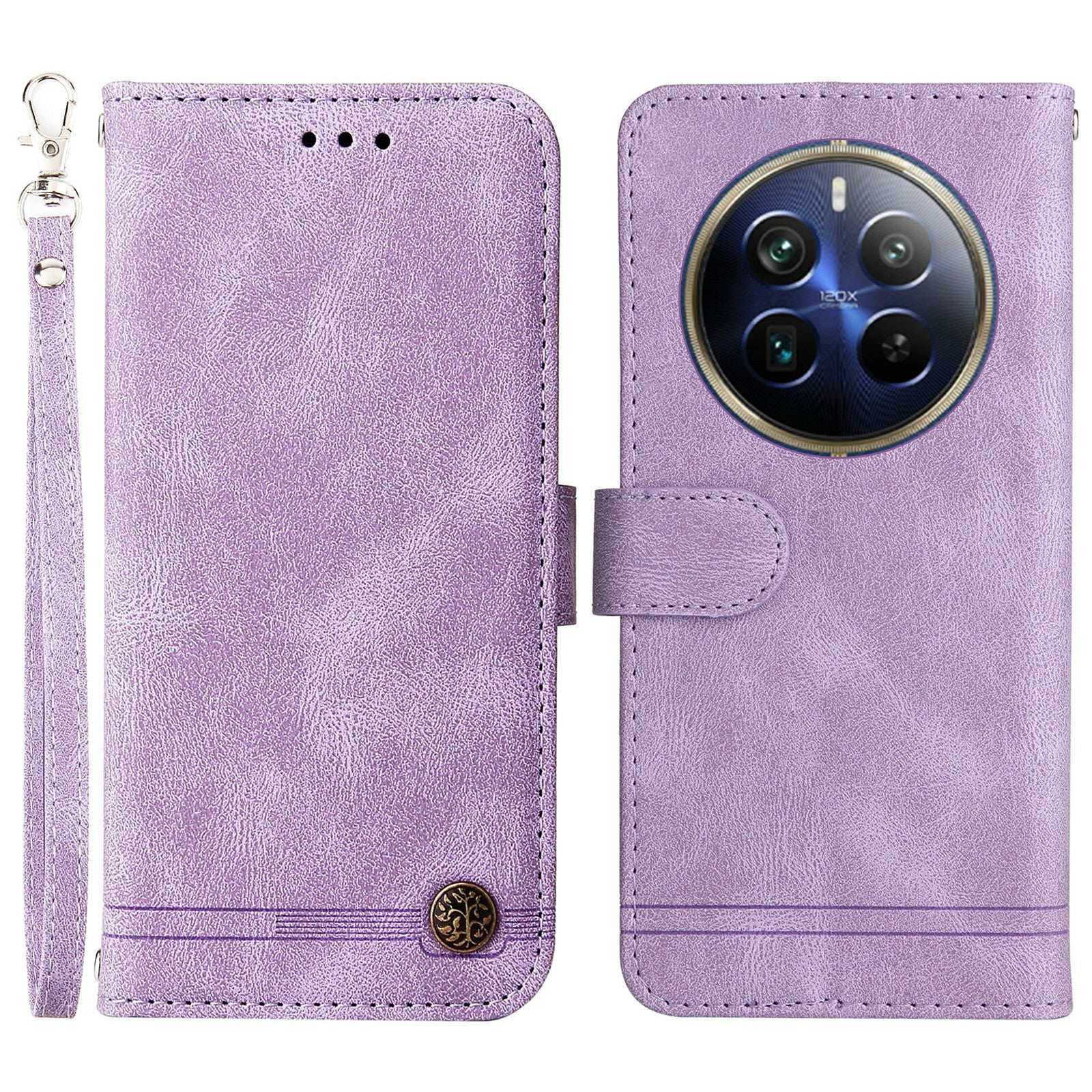 For Realme 12 Pro 5G / 12 Pro+ 5G Leather Case Skin-touch Texture Wallet Phone Cover