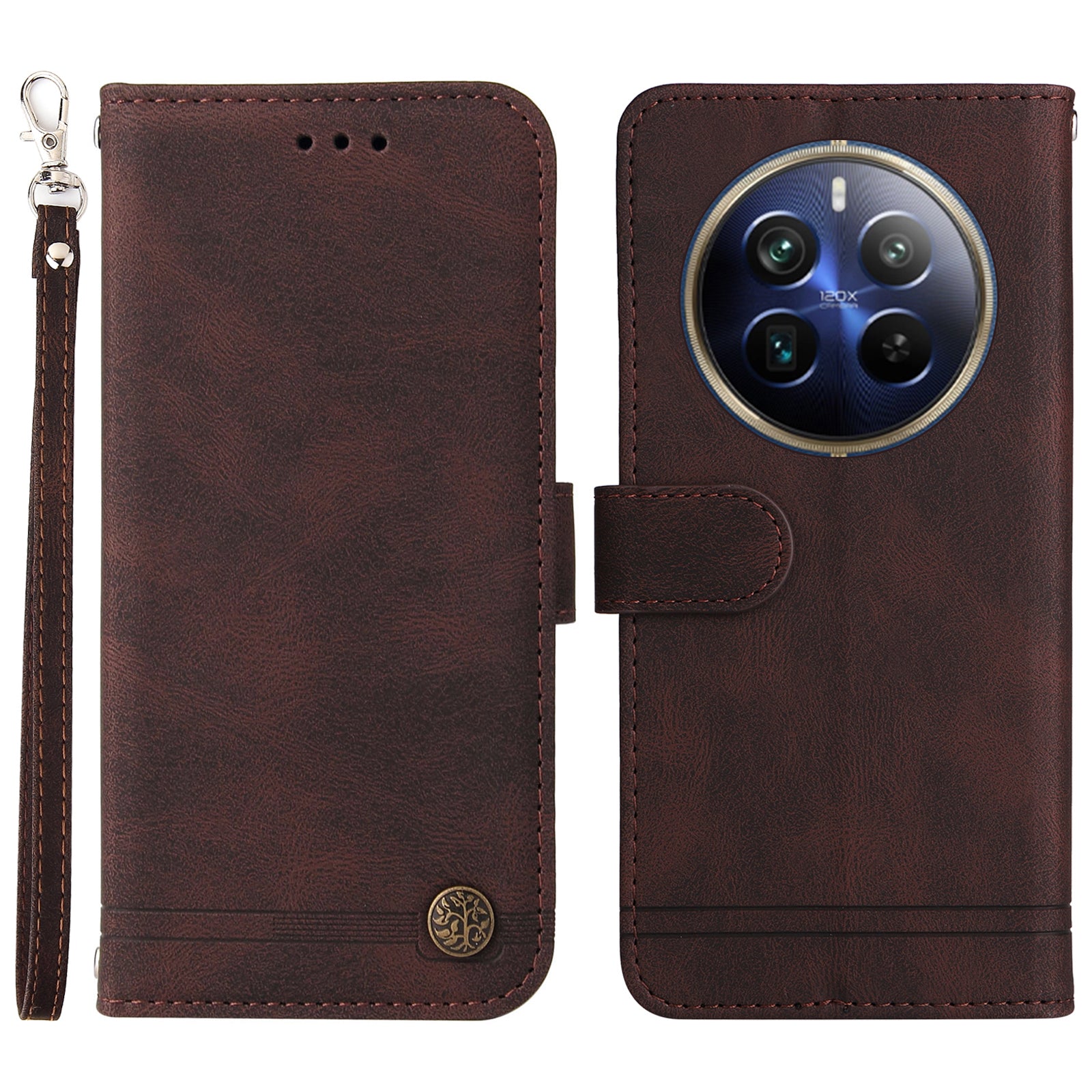 For Realme 12 Pro 5G / 12 Pro+ 5G Leather Case Skin-touch Texture Wallet Phone Cover