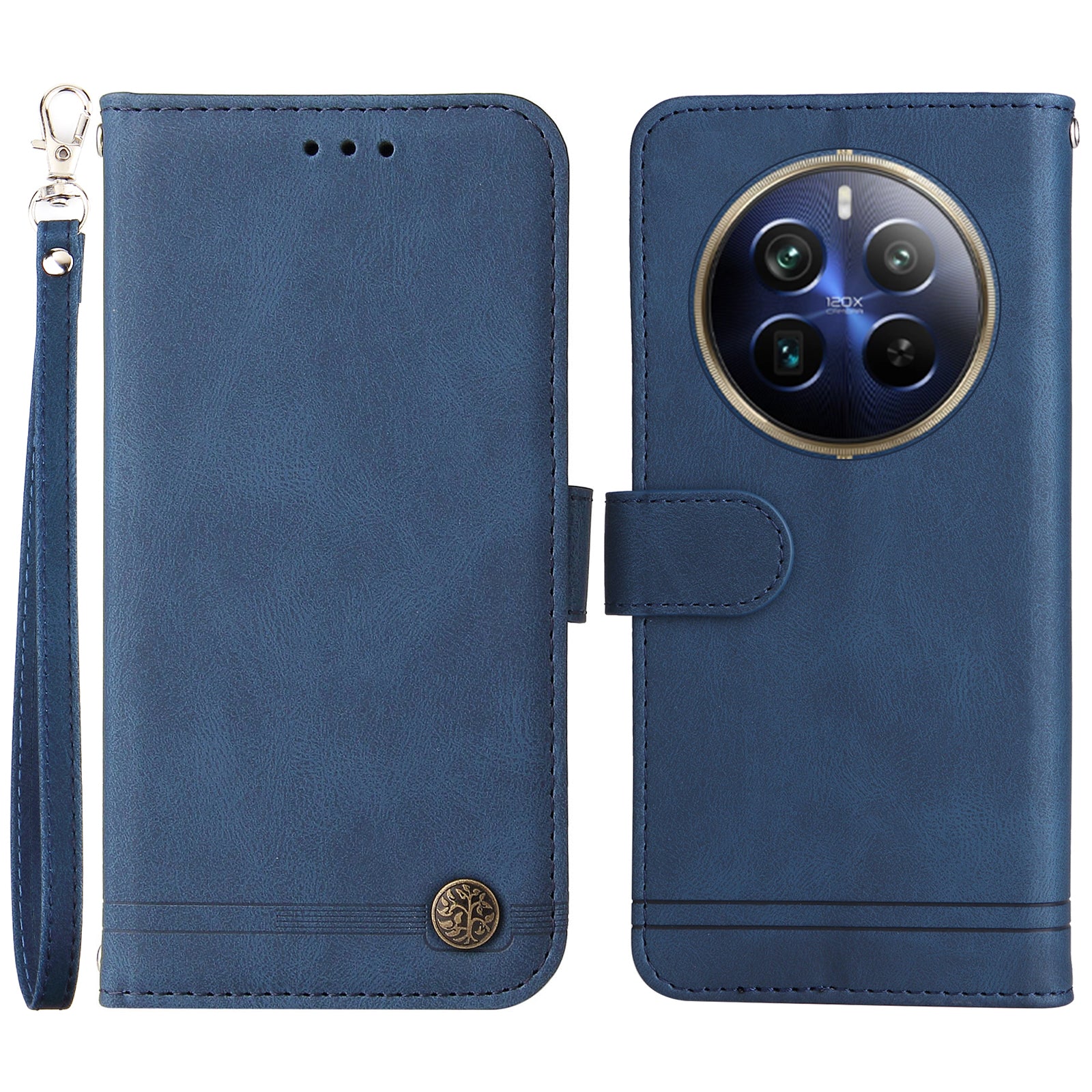 For Realme 12 Pro 5G / 12 Pro+ 5G Leather Case Skin-touch Texture Wallet Phone Cover