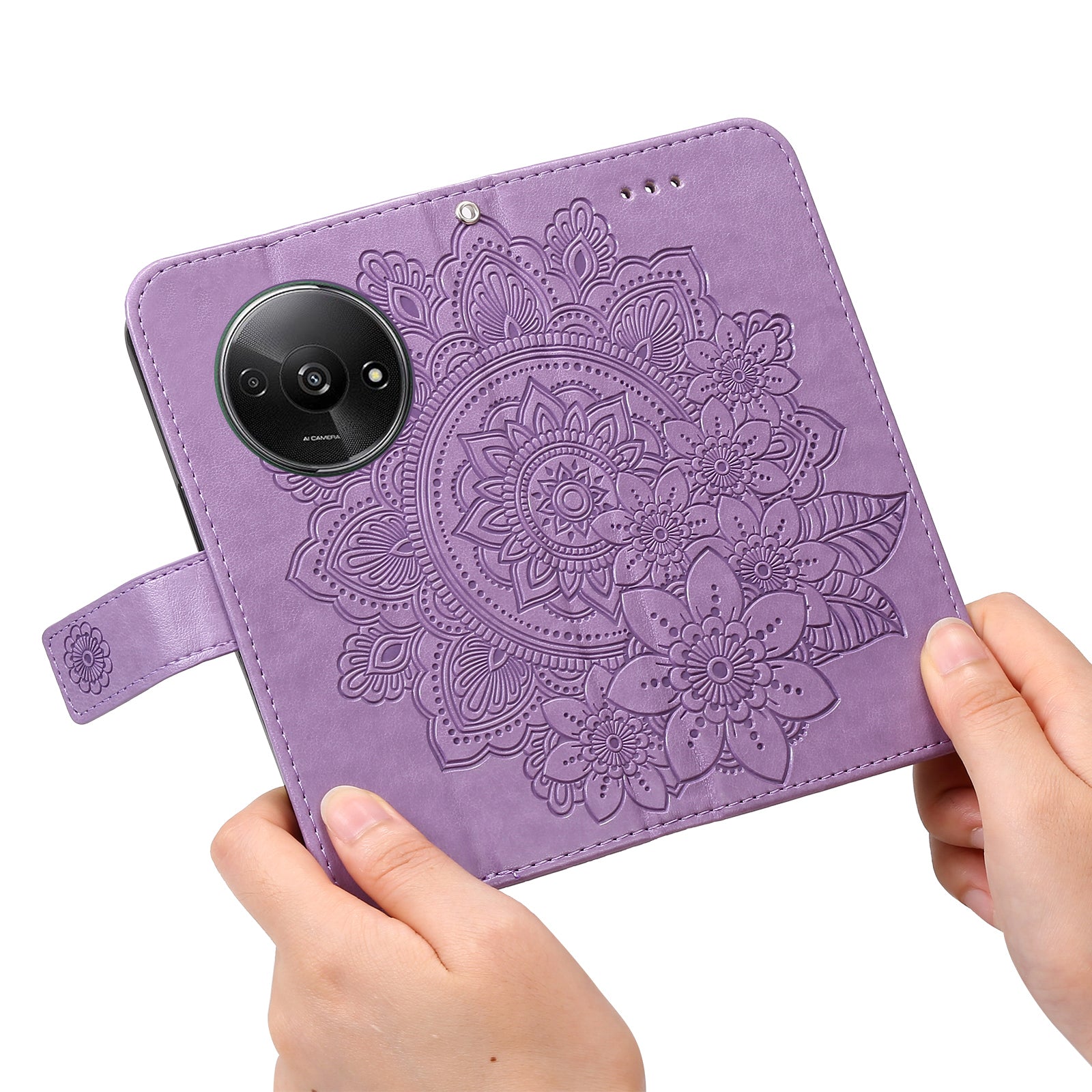 For Xiaomi Redmi A3 / Poco C61 4G Case PU Leather +TPU Phone Cover with Wallet Stand
